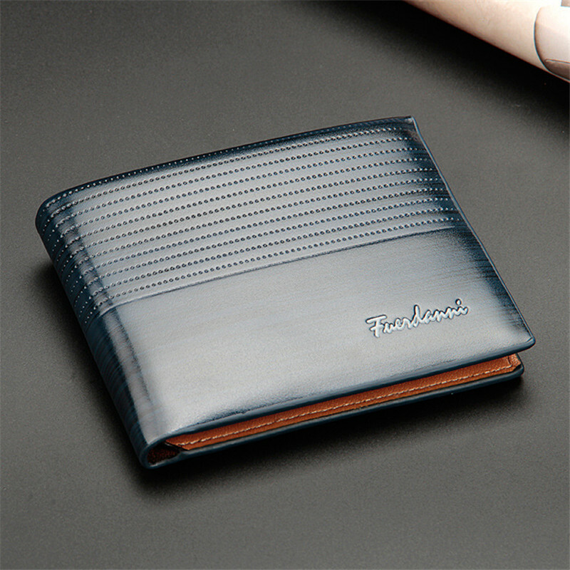 Men’s Bifold Wallet Money ID Credit Card Holders Men Short Purse RFID Blocking