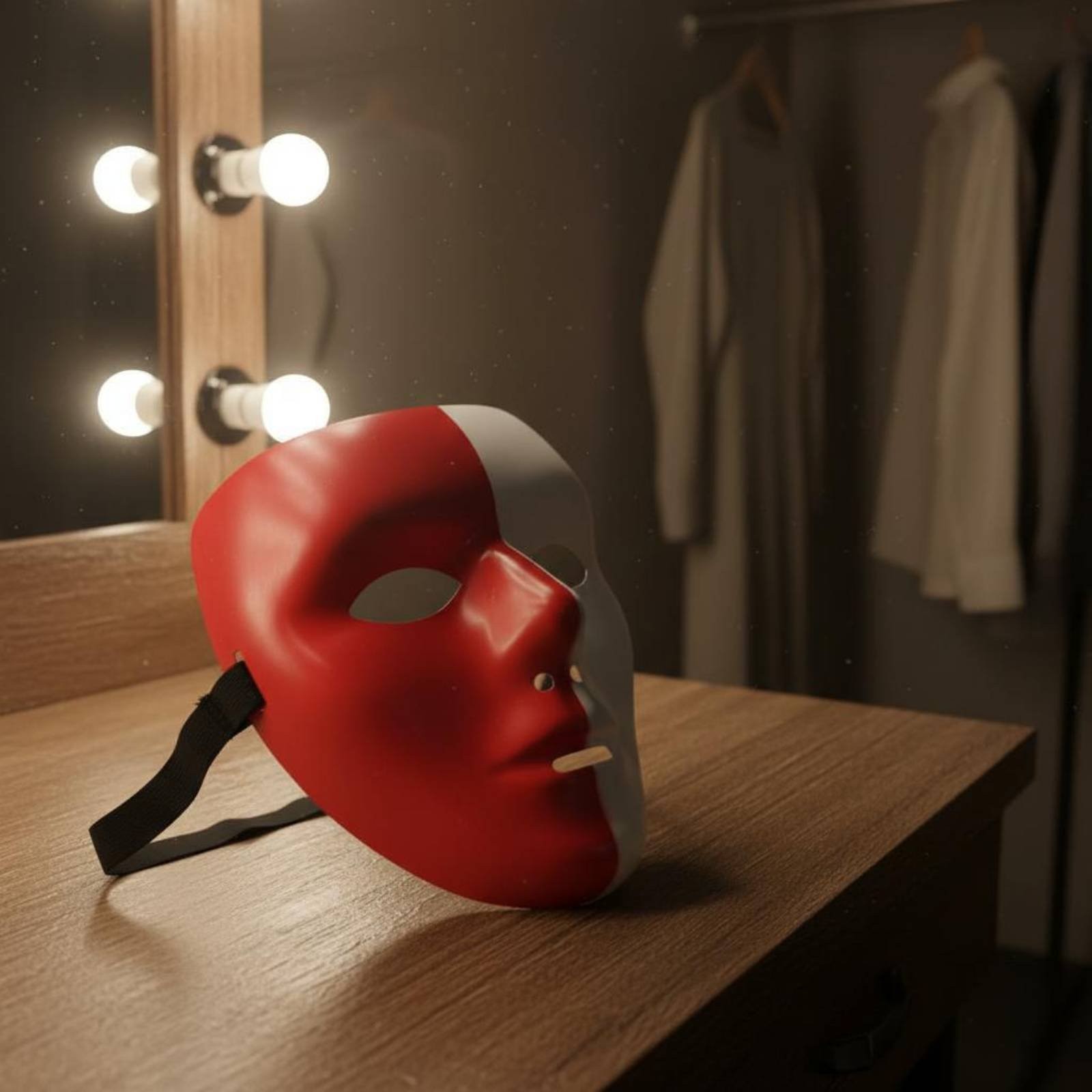 Blank Full Face Mask Plain White Full Face Mask Adjustable Strap