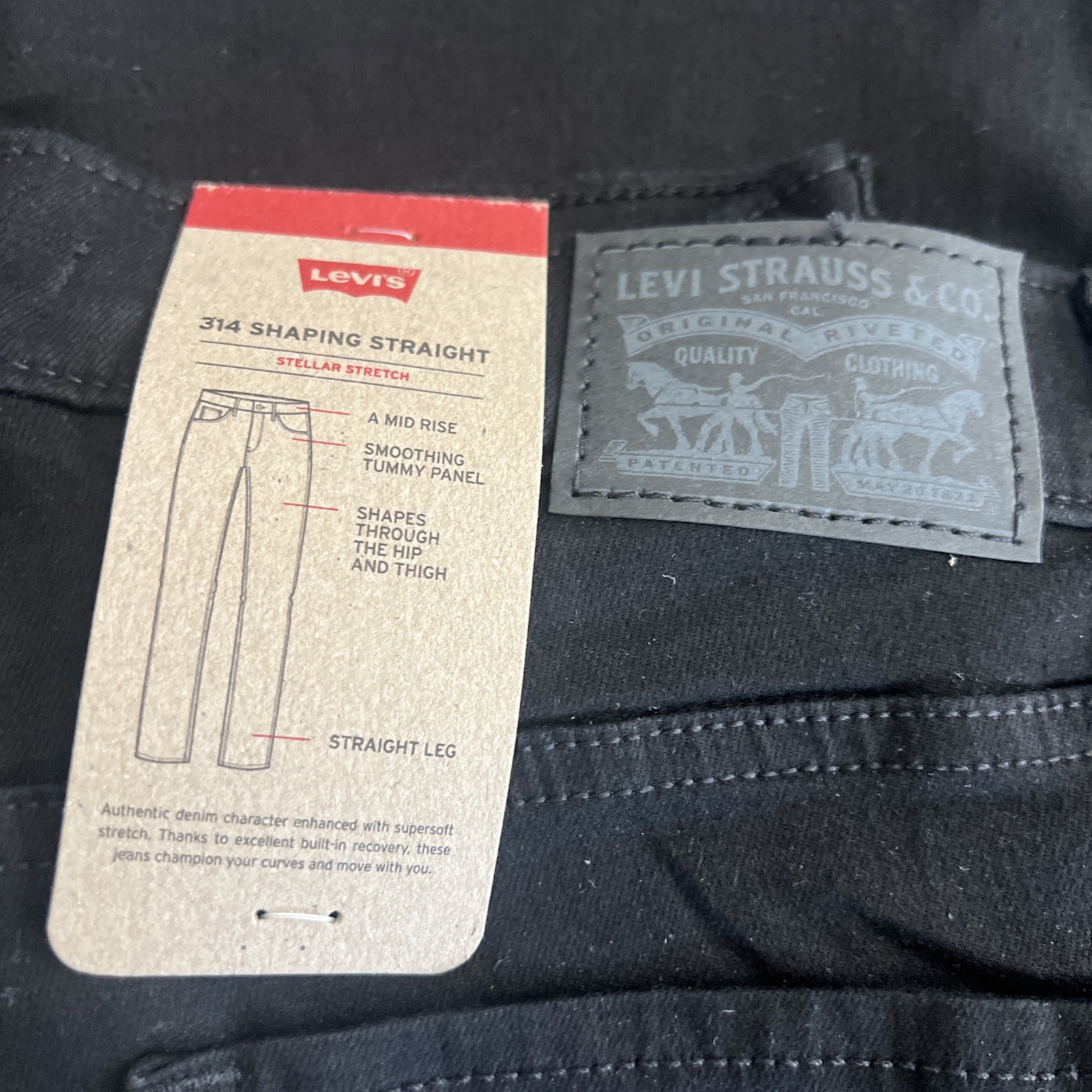 Levi’s Women’s 314 Shaping Straight Mid-Rise Stretch Denim Jean Size 4 27×32