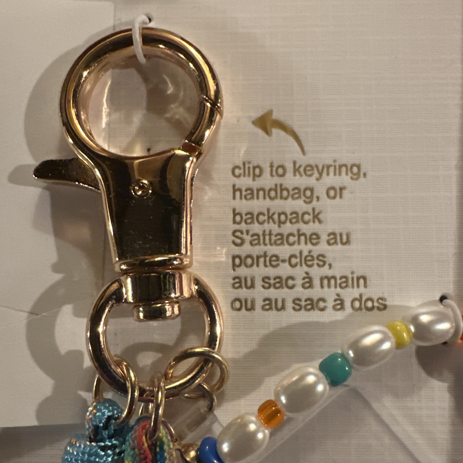 Piper K Fish Starfish Sun Seaglass Look Bag Charm & Key Chain Phone Charm New