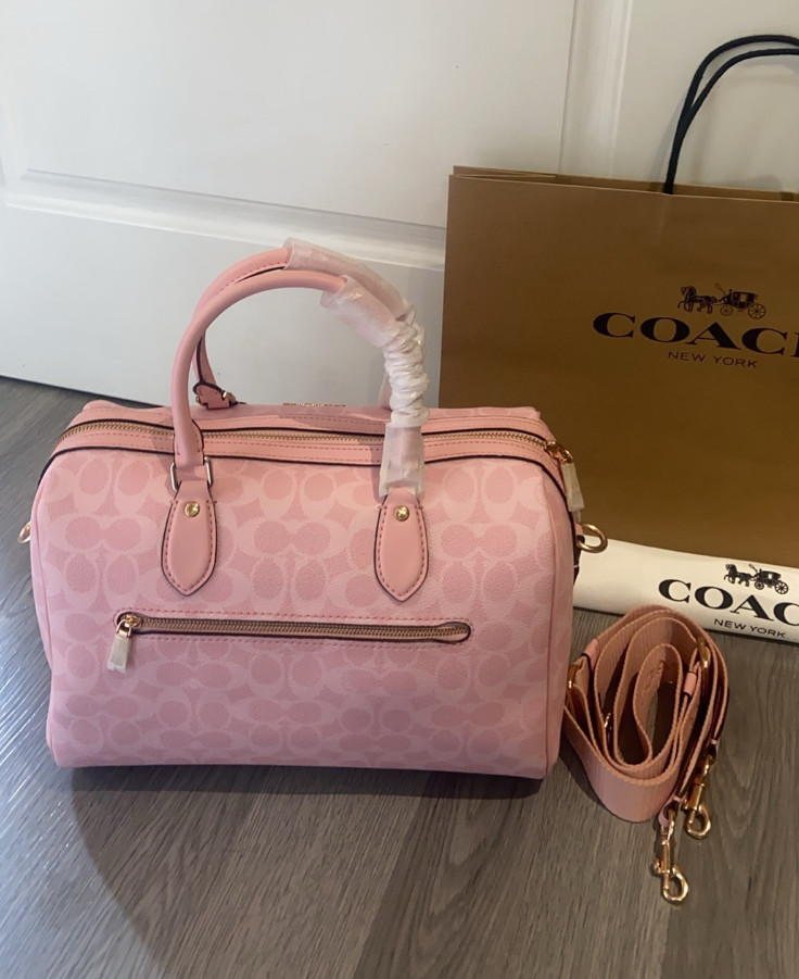 Coach Rowan Large Satchel Bag In Signature Canvas CAO77 /powder pink