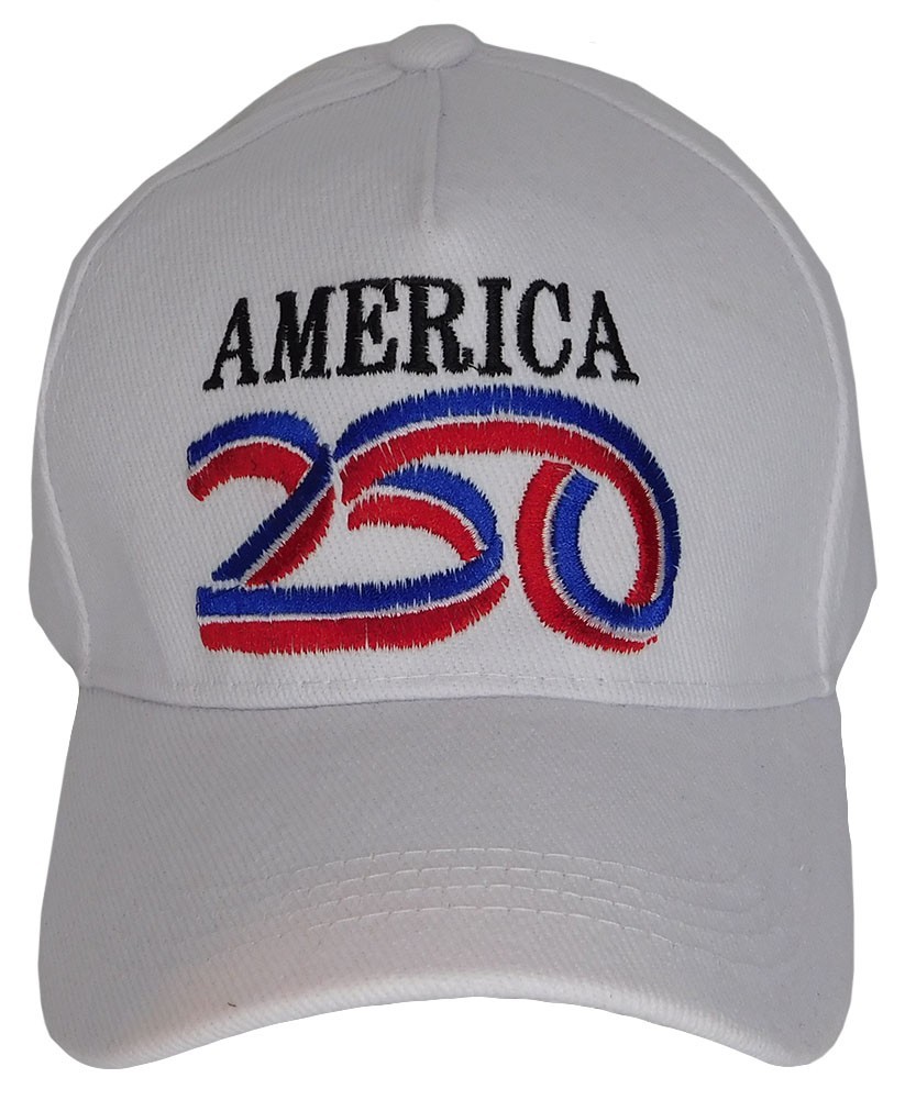 TRUMP 2028 America 250th Anniversary White Cotton Embroidered Cap Hat