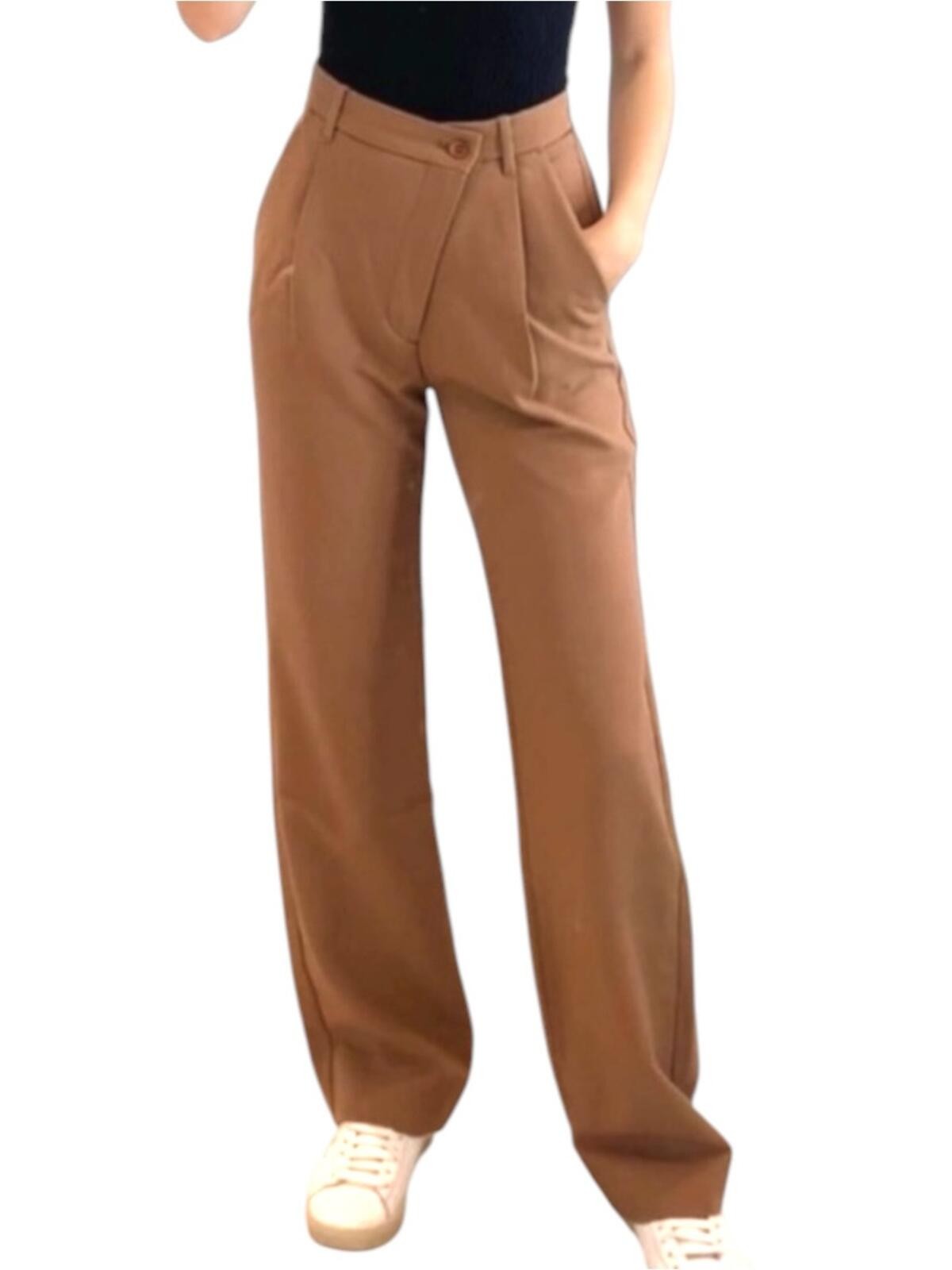 NWT Abercrombie & Fitch Relaxed Tailored Crossover Waist Pant size 24 in Brown