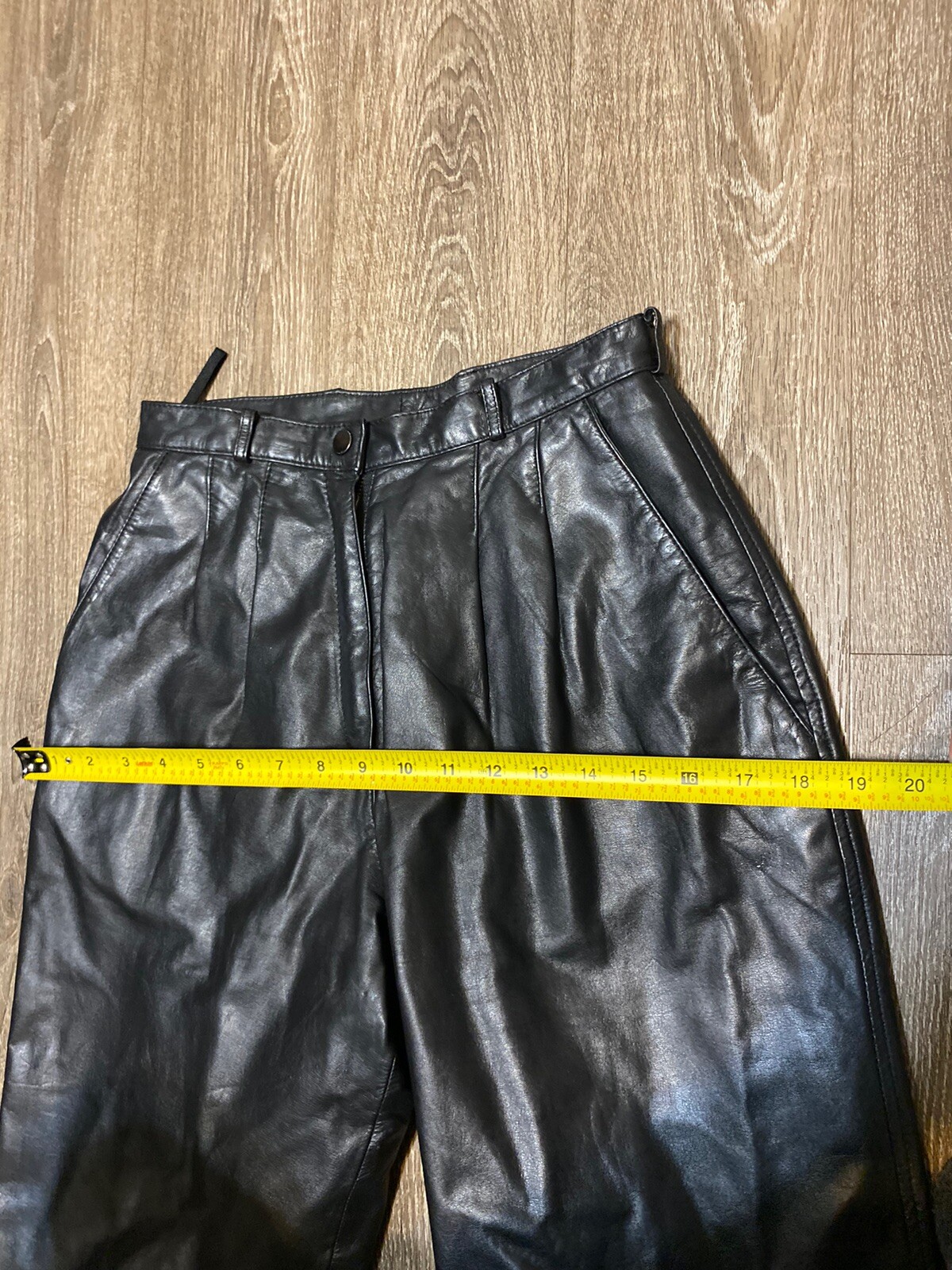 Minty Vintage 80s 90s Women’s Leather Pants Chino Grunge Rage Punk Motorcycle 8