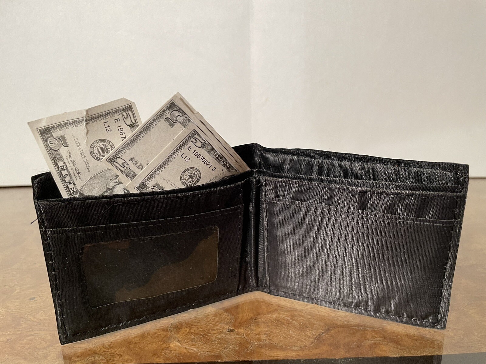 $100 Dollar Bill Novelty Wallet Printed Slim Faux Leather Supreme Bifold