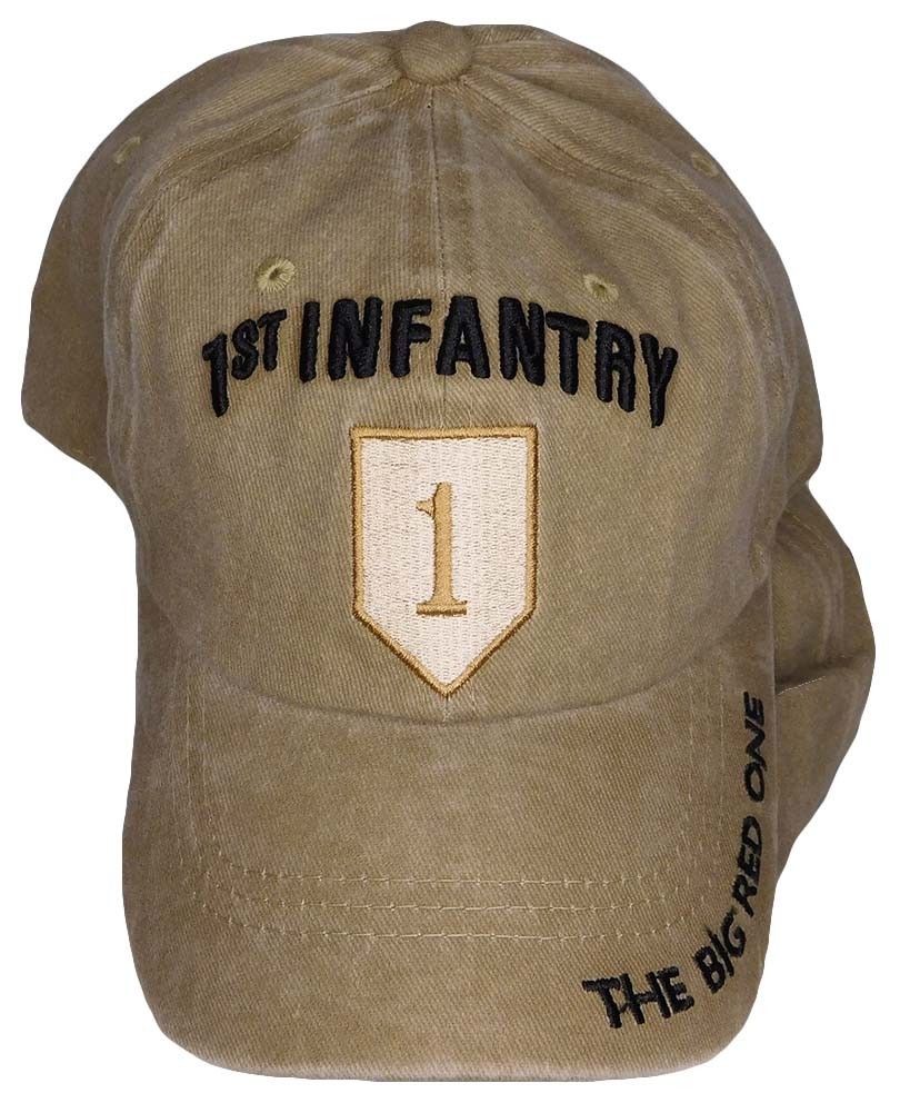 1st Infantry The Big Red One Khaki Acrylic Embroidered Hat Cap – Licensed