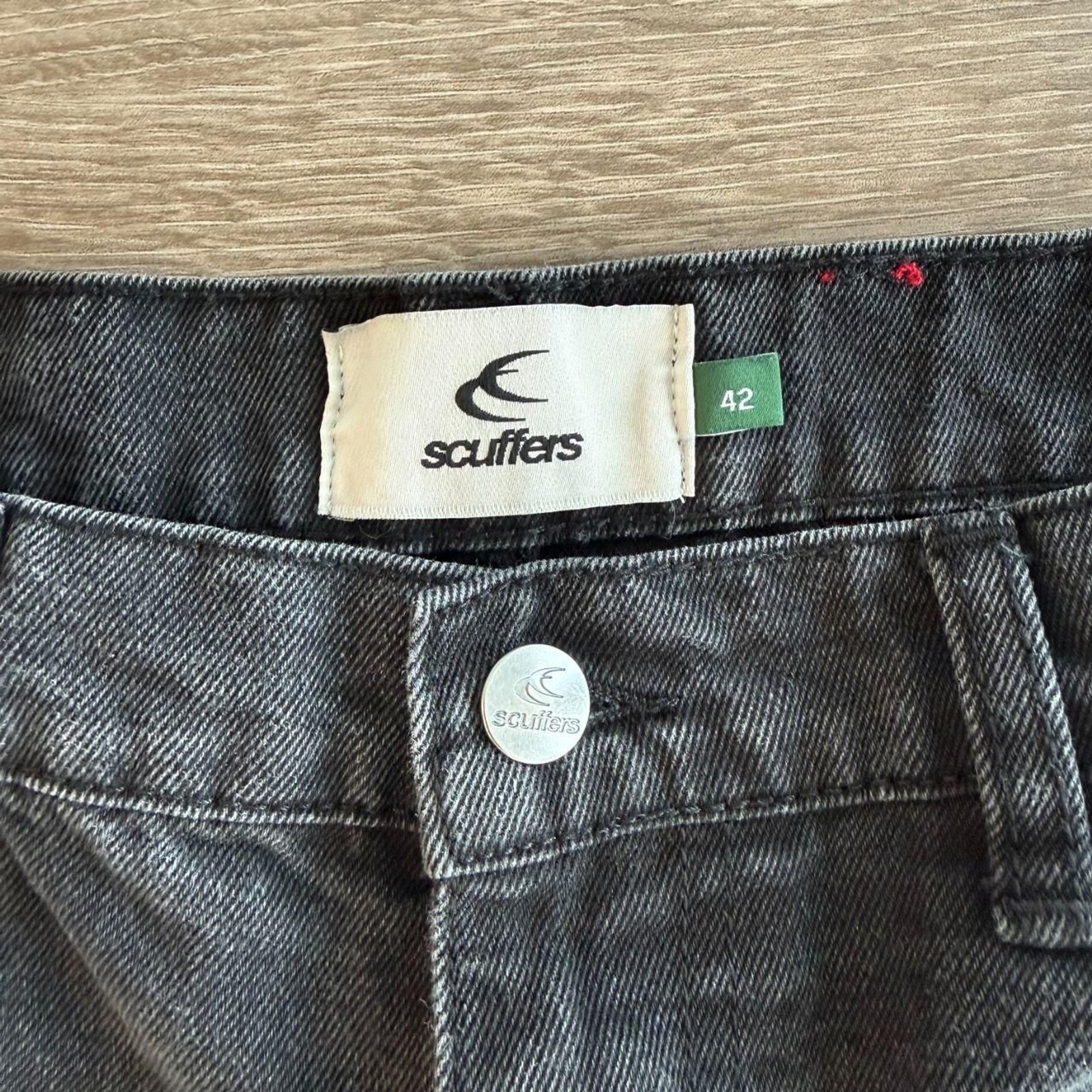 Scuffers Co. Baggy Wide-Leg Denim Jeans — Size 42