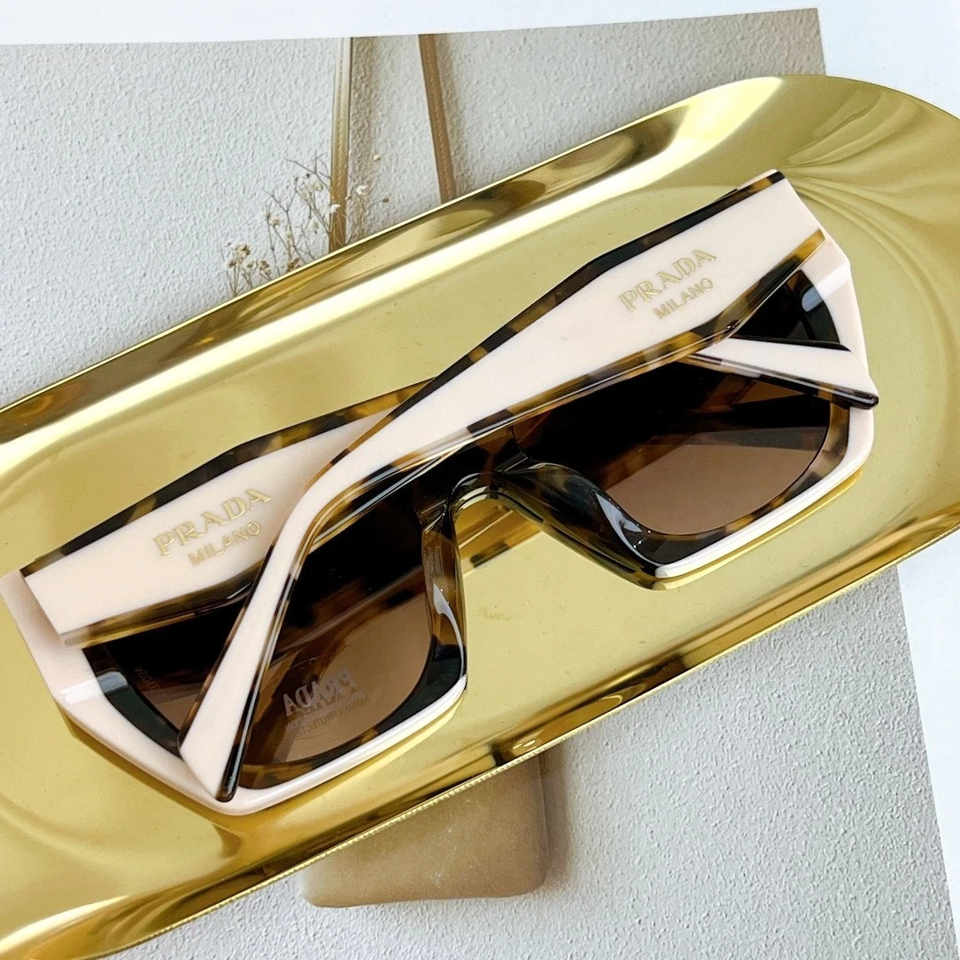 PRADA PR 15WS Women’s Sunglasses 01R0A6 Tortoise Caramel Powder Brown Grad w/Box