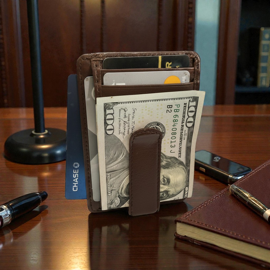 Leatherboss Mens RFID Money Clip Minimalist Front Pocket Wallet – New STYLE
