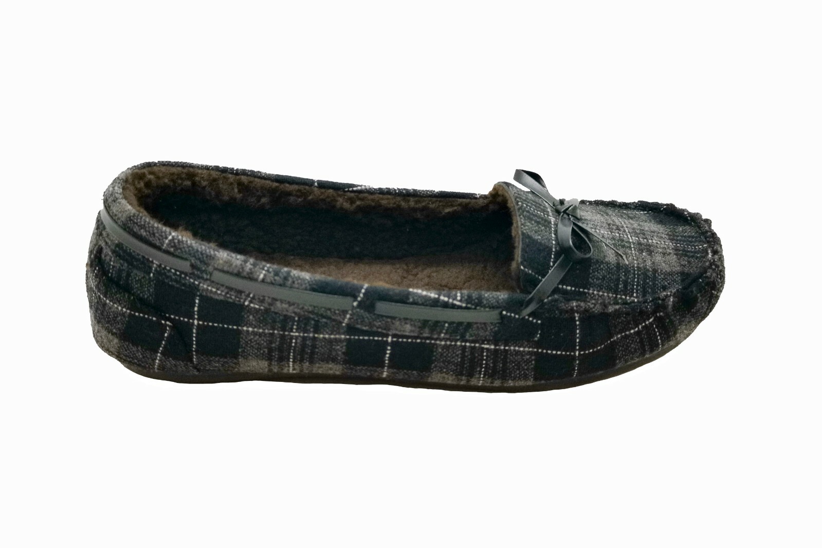 Moccasins Women Slip On Indoor Outdoor Shoe Slipper Fur Loafer #985