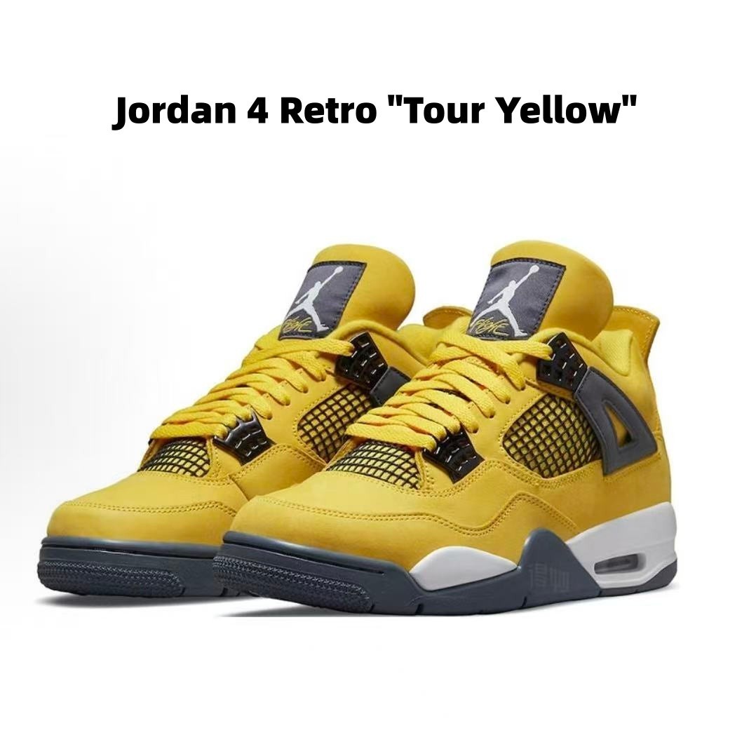 Air Jordan 4 Retro “Tour Yellow” Lightning Men’s Mid Top