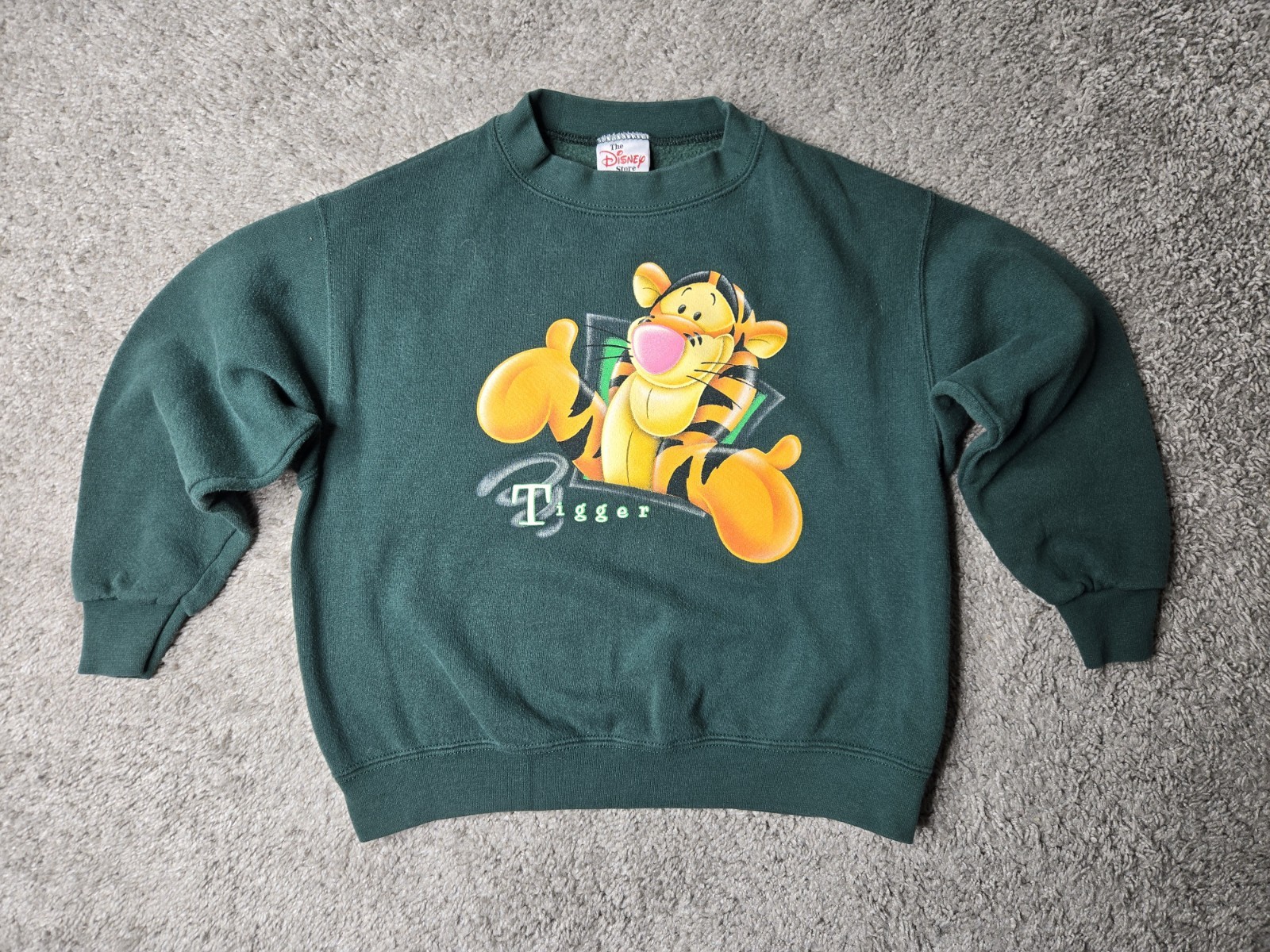 Vintage Disney Store Crewneck Sweatshirt Tigger Graphic Size 6 Kid’s USA Made