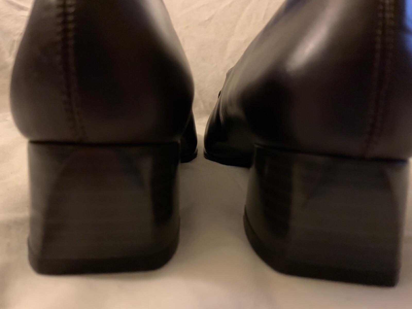 Theresia M. Brown leather block heel slip on uk 6.5. US 9