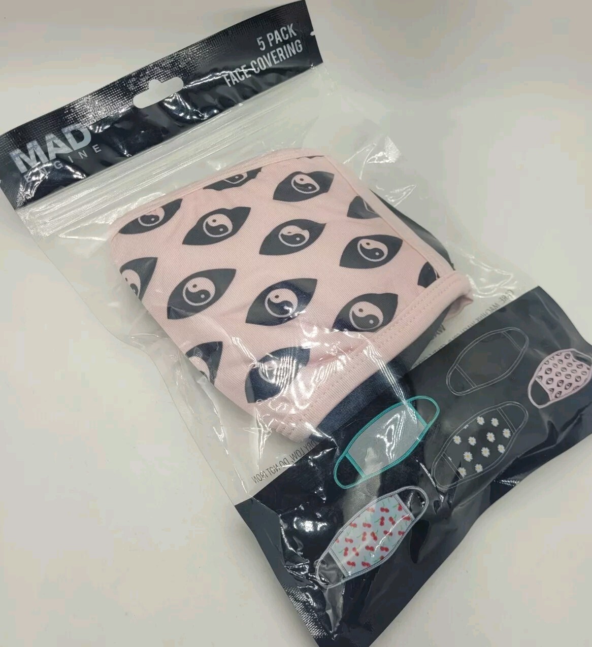 5-Pack Ditsy Print Face Masks: Vibrant Multi-Colored Polyester Collection