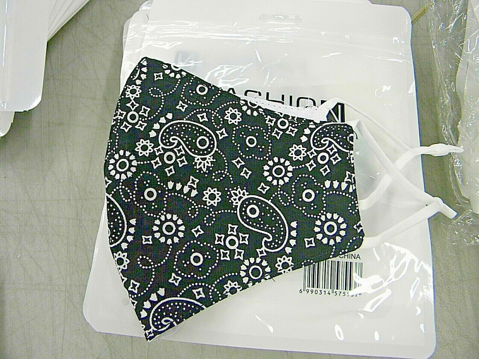 ADULT FASHION MASK FACE COVER WASHABLE REUSABLE ASST PRINTS FREE SHIP FROM USA