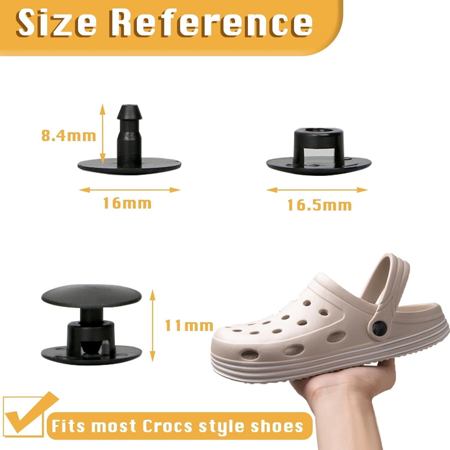 8 Sets Crocs Replacement Rivets Parts for Crocs