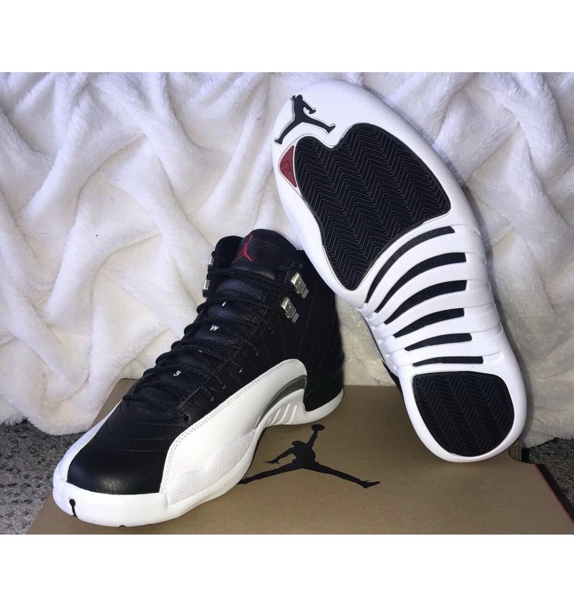 Size 8.5 – Nike Air Jordan 12 Retro Playoffs Playoff Black White 2022 CT8013-006