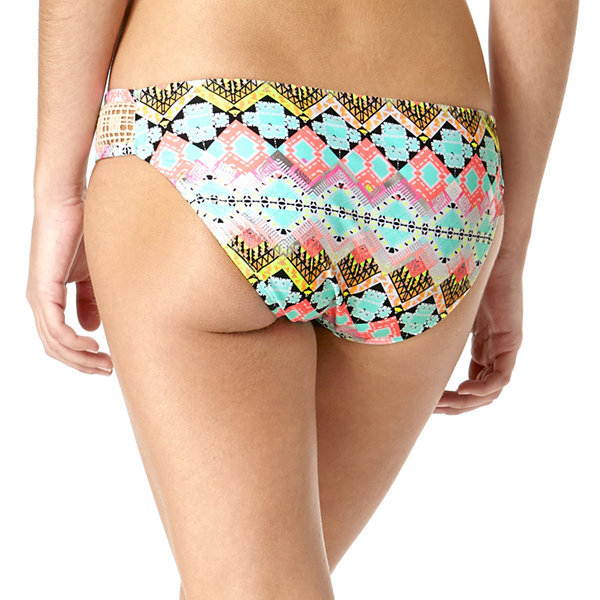 Arizona Geo Jazz Crochet Side-Tab Hipster Swim Bottoms Size M, L New Msrp $38.00