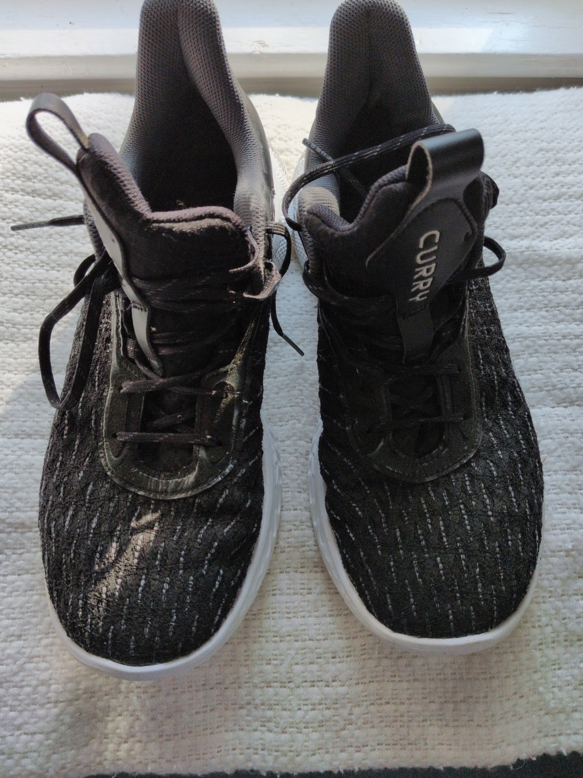 Curry Flow 9 Under Armour Basketball Sneakers Black White Men’s Size 14