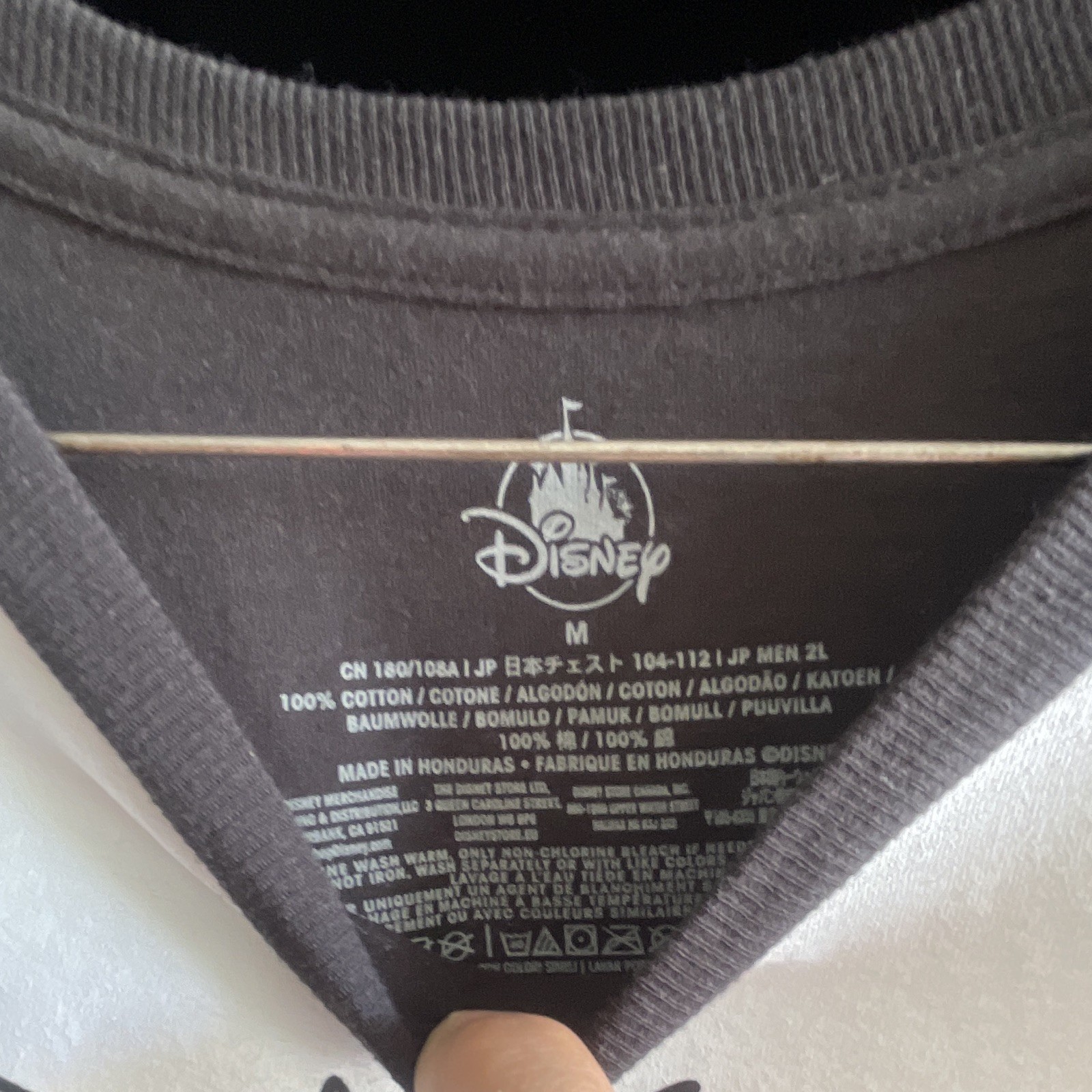 Disney Jack Skellington Nightmare Before Christmas Graphic Tee Black/White M