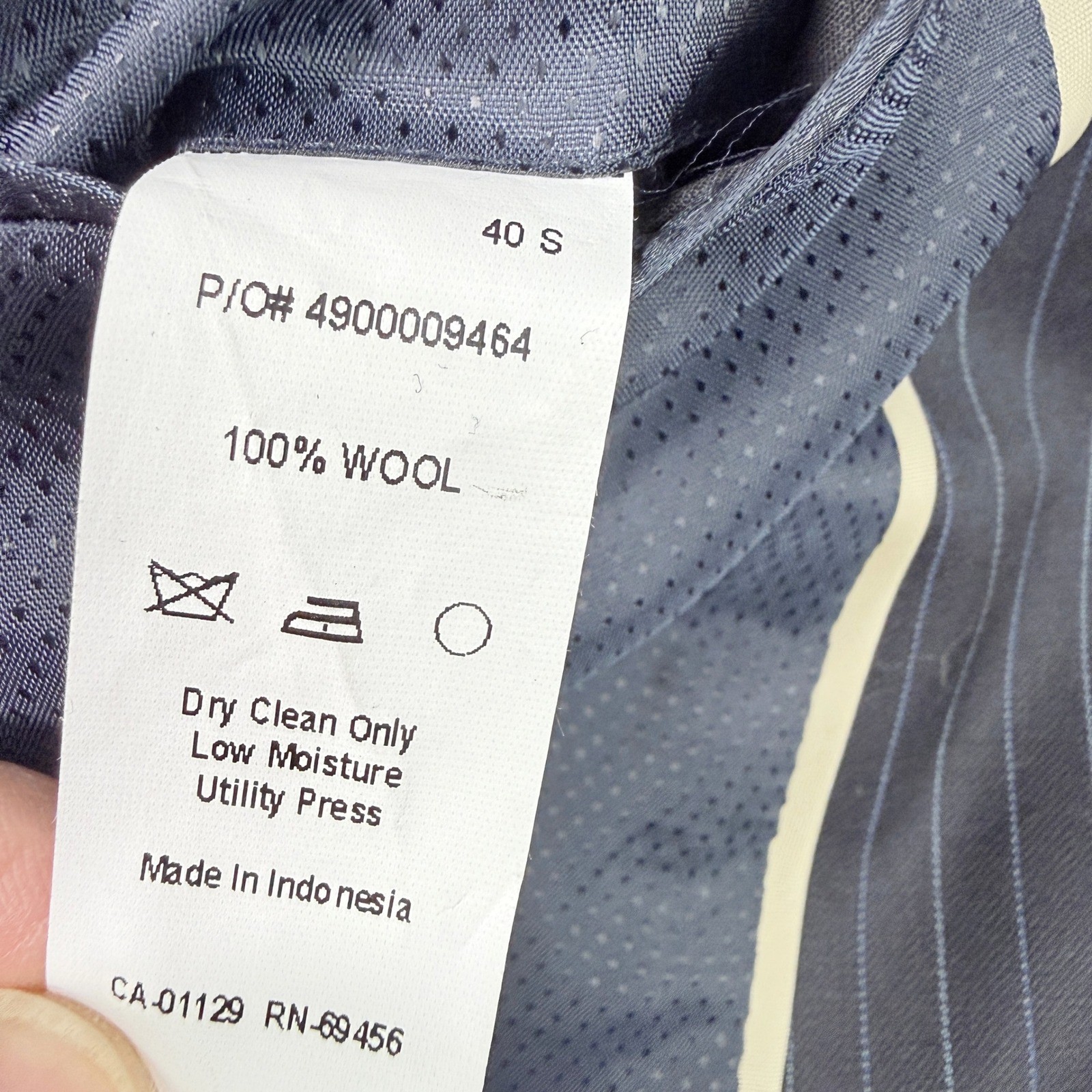 Michael Kors Pinstripe Suit Jacket Size 40-Short Mens Navy NWT