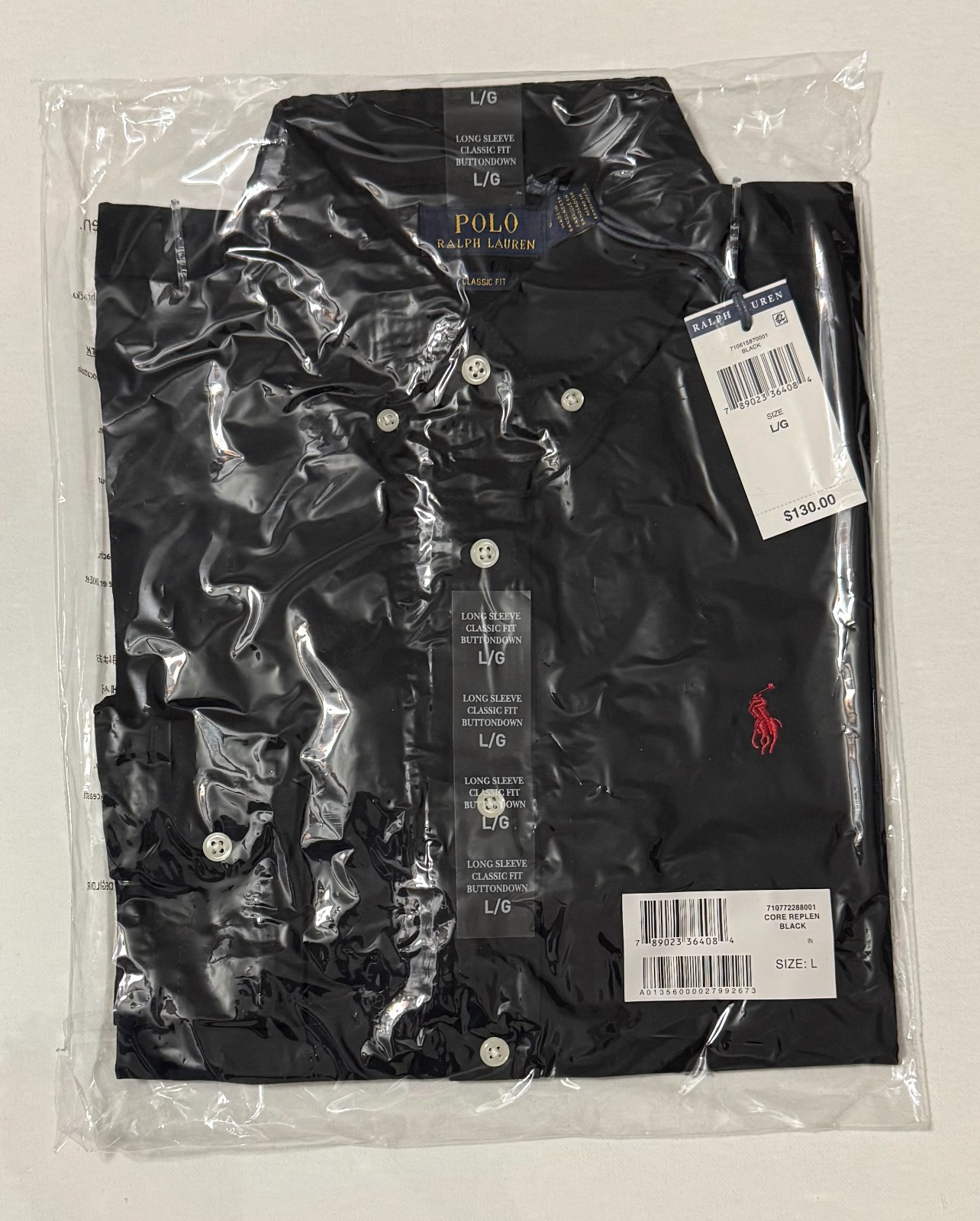 Polo Ralph Lauren Classic Fit Oxford Shirt – Black – Brand New Retail $130