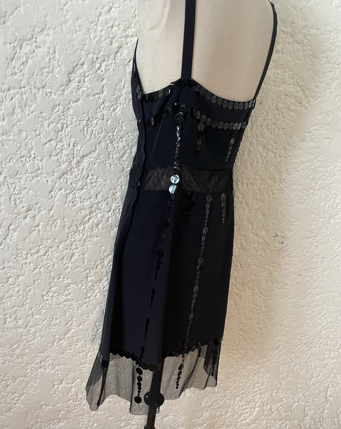 Marc Jacob’s Black 100% Silk Sequin Embellished Dress Size 6, Cocktail Party