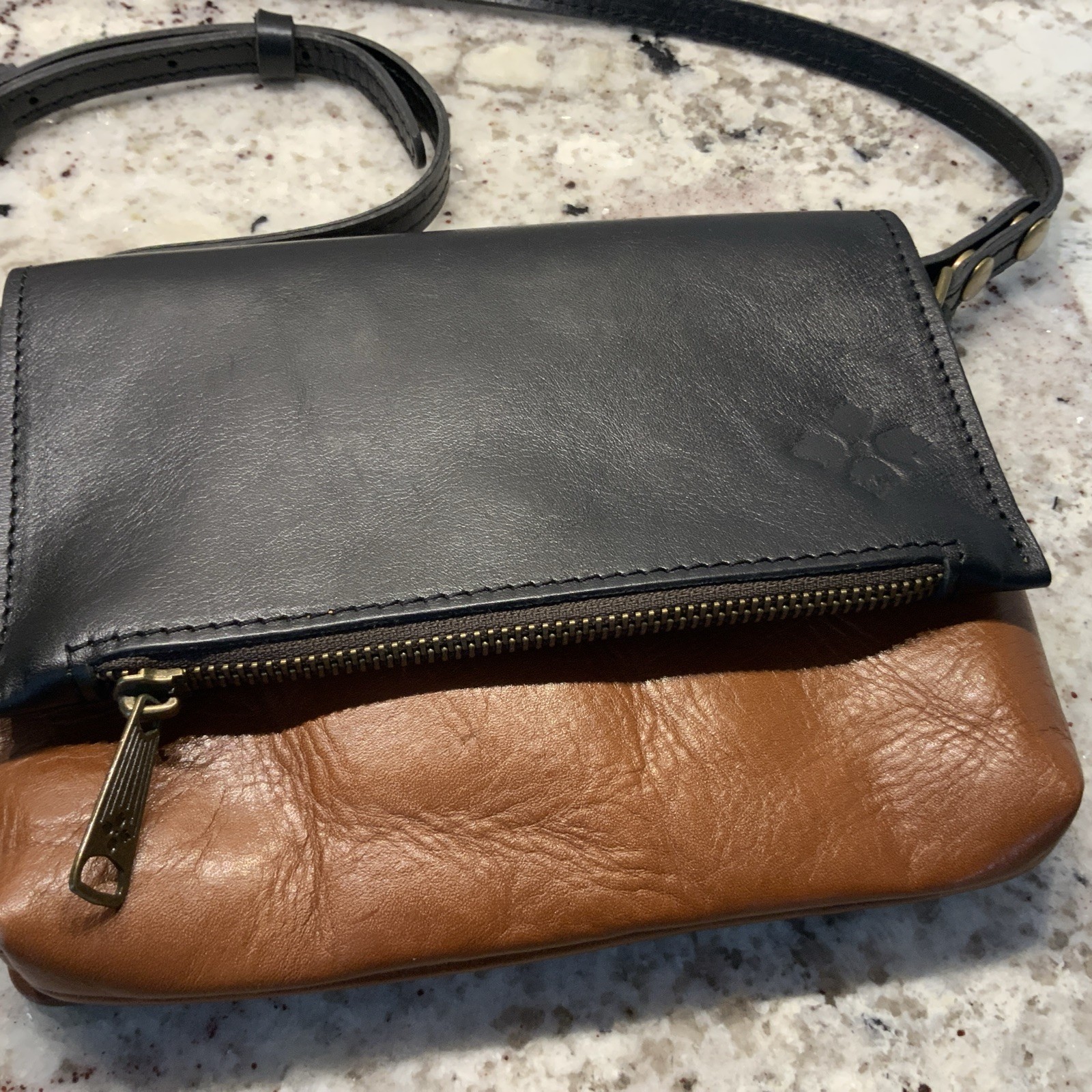PATRICIA NASH 2 Tone Double Small Cross-Body Bag Clutch