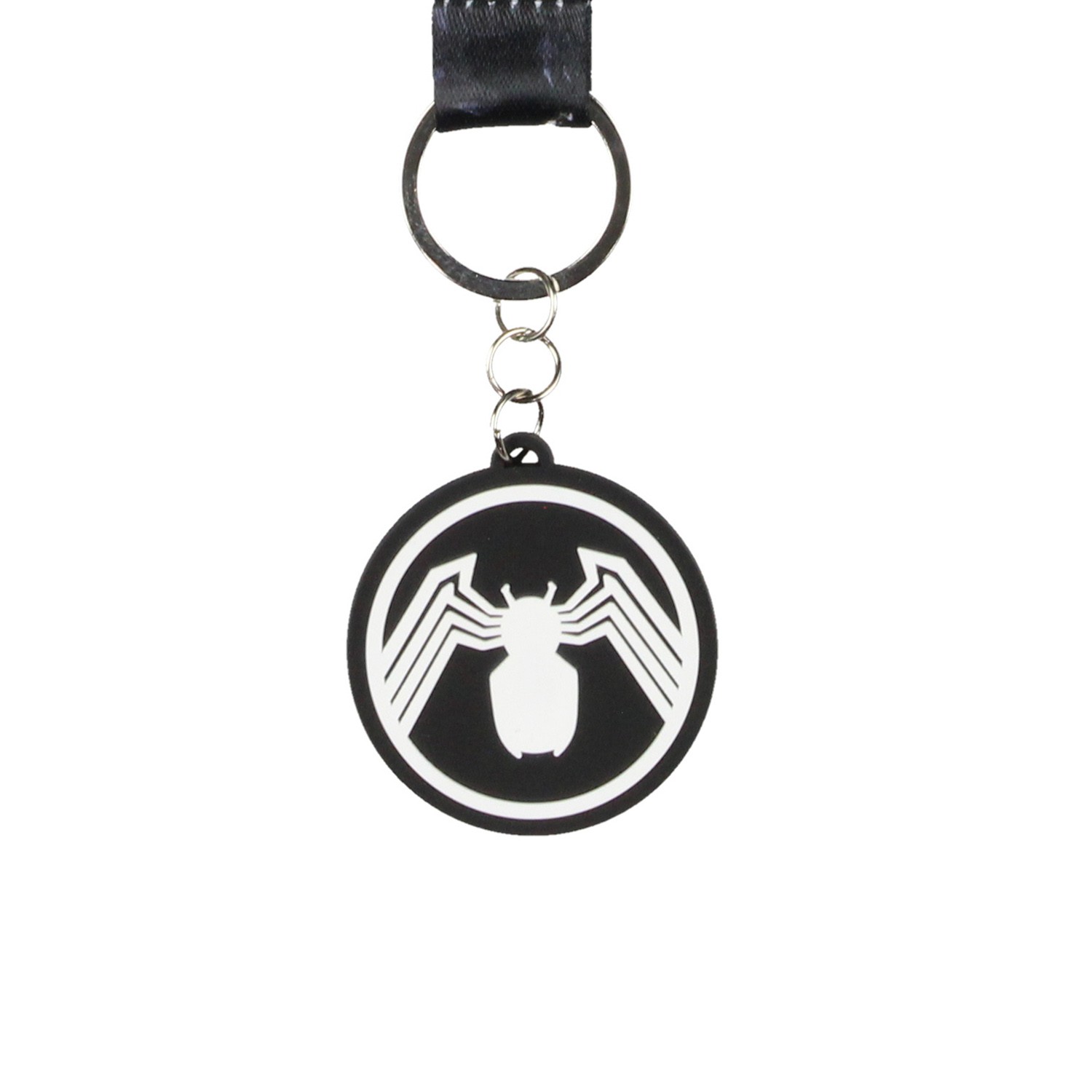 Marvel Venom Wrist Strap Lanyard for Keys with 2″ Rubber Keychain