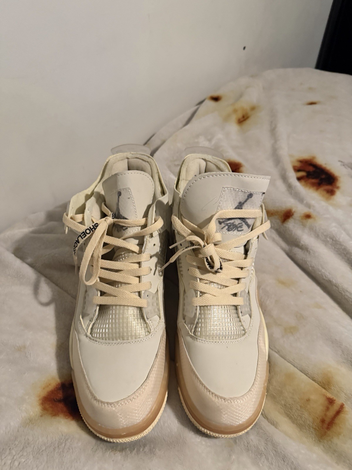 Jordan Air Jordan 4 Mid Top Lace-Up Sneaker Cream/Beige, Sail!
