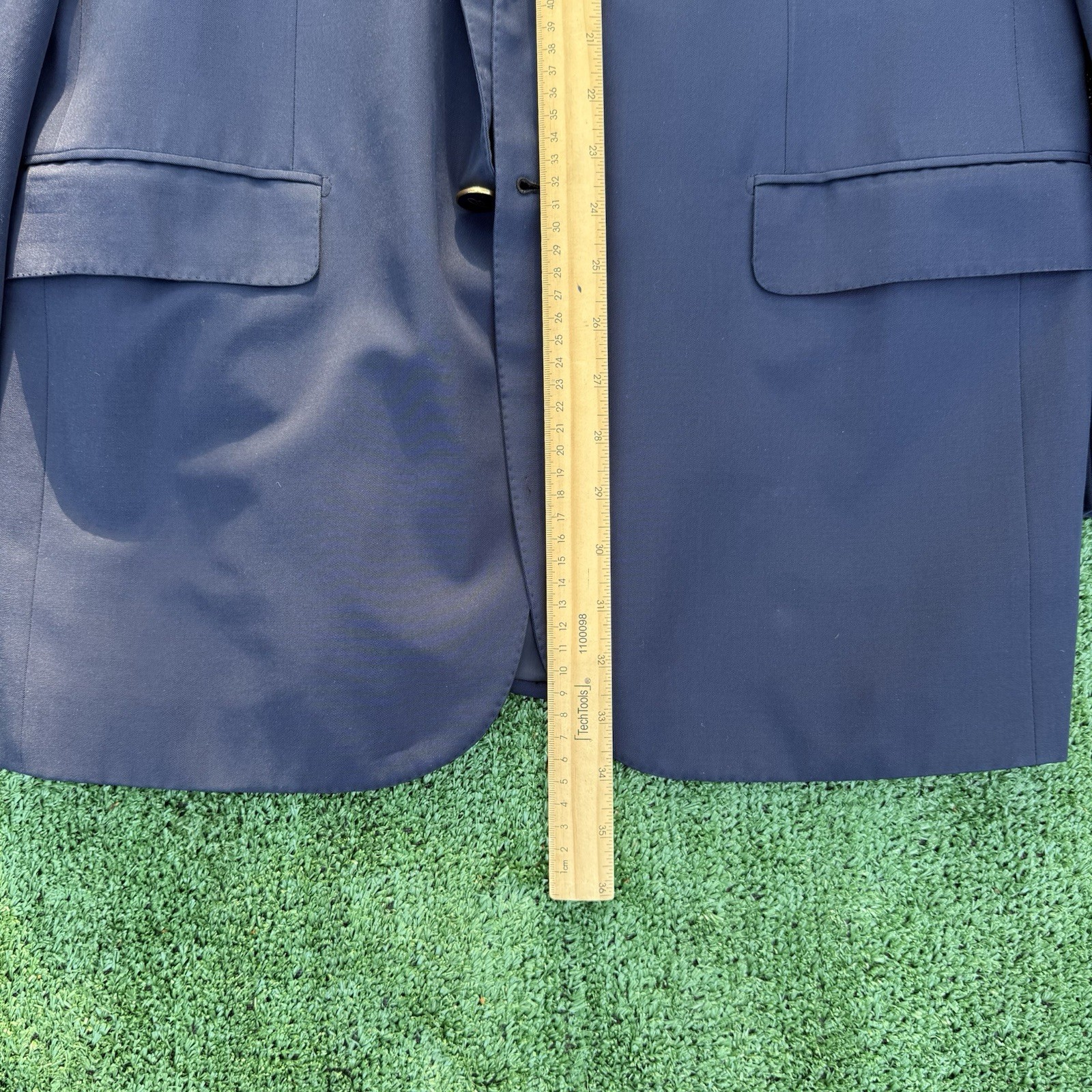 Brioni Blue Blazer Mens 38 or 40 Jacket Navy NOMENTANO Logo Buttons