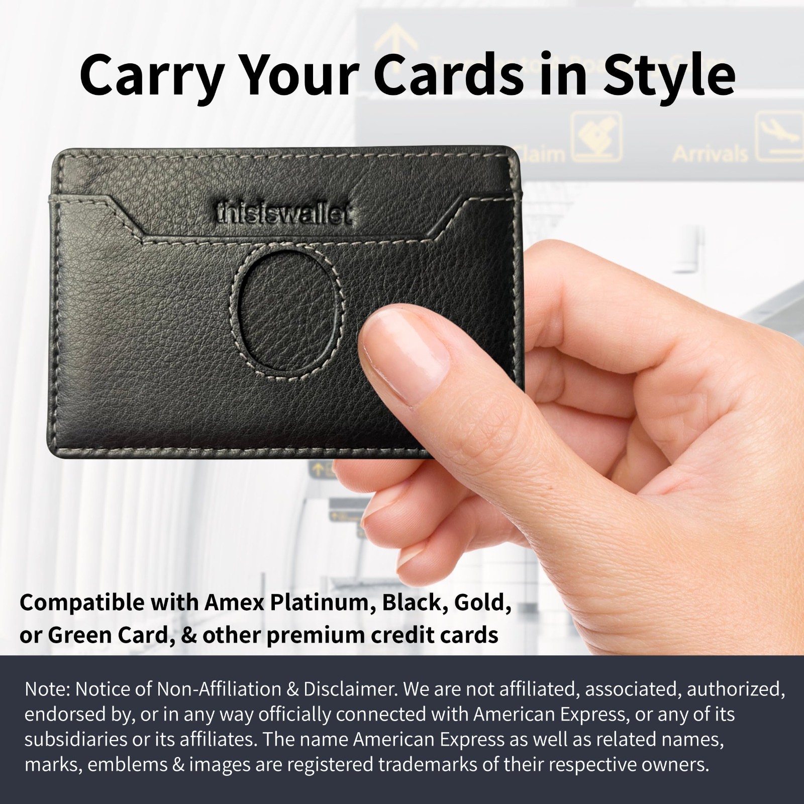 Minimalist Leather Wallet for Men & Women – Ultra Thin Black Credit Card Holder