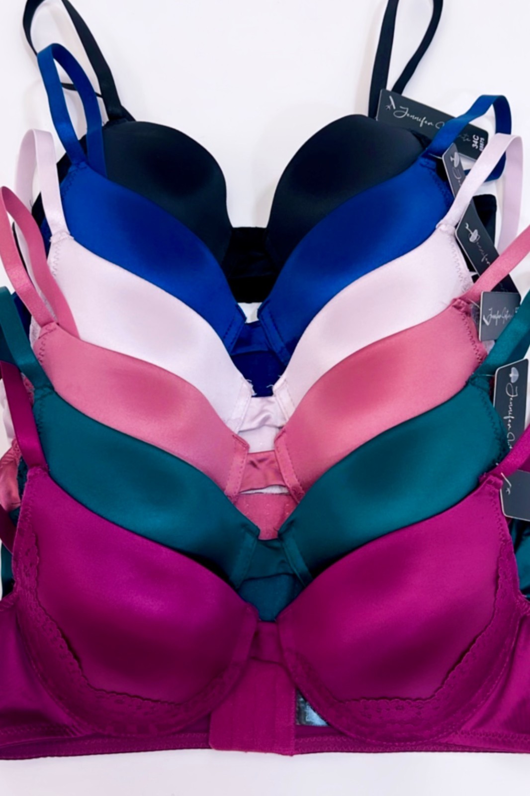 Lot 6 Pcs Women Underwear Satin Intimate Sexy Lace Bra + Panty Set Push-up Bras