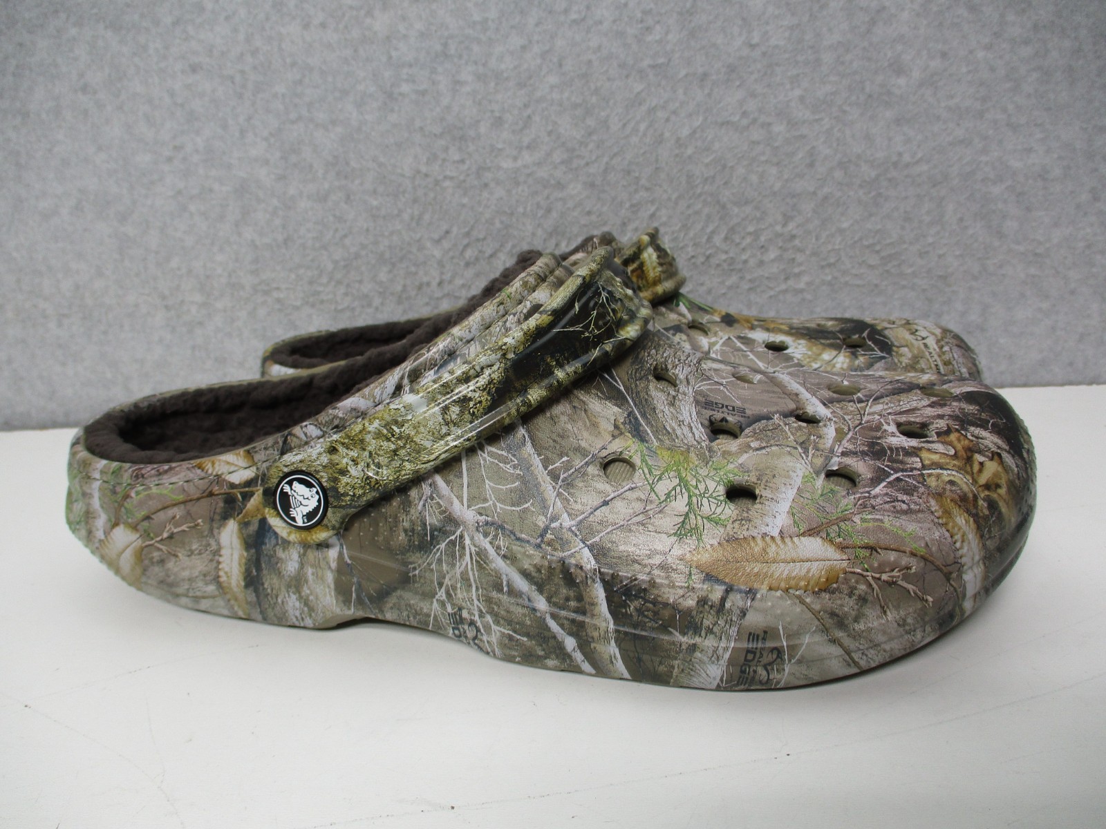 Crocs Classic Lined Realtree Chocolate Brown Camouflage Camo Clog Mens Sz 11