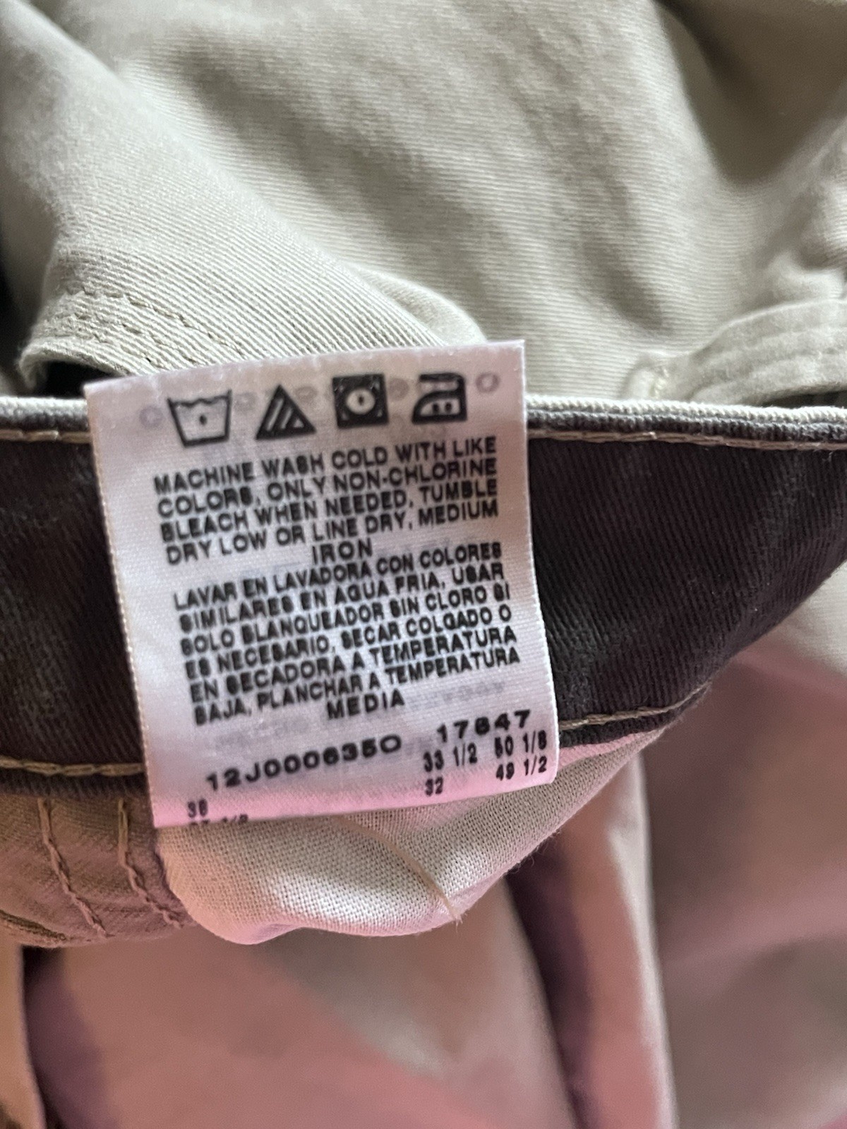 Wrangler Men’s EUC Legacy Cargo Twill Pants in Khaki Tan – 36 x 32