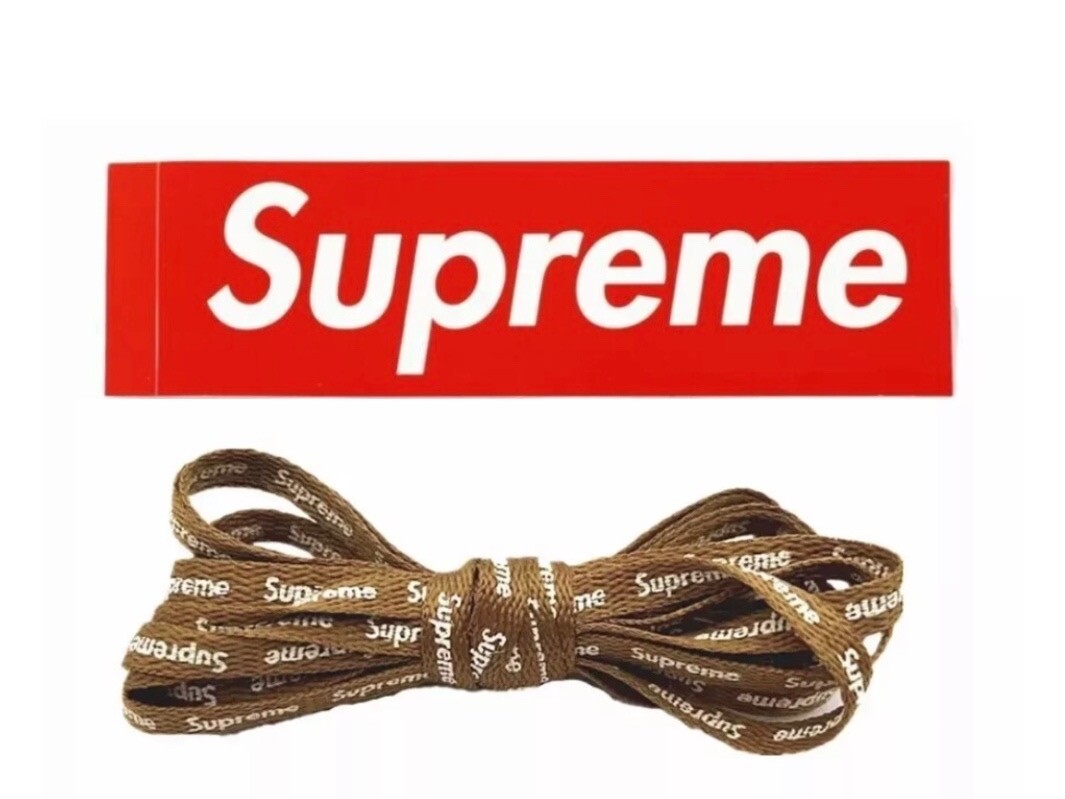 AF1 Supreme Shoe Laces 120cm BLACK, RED, WHITE WHEAT air jordan, dunks, airforce