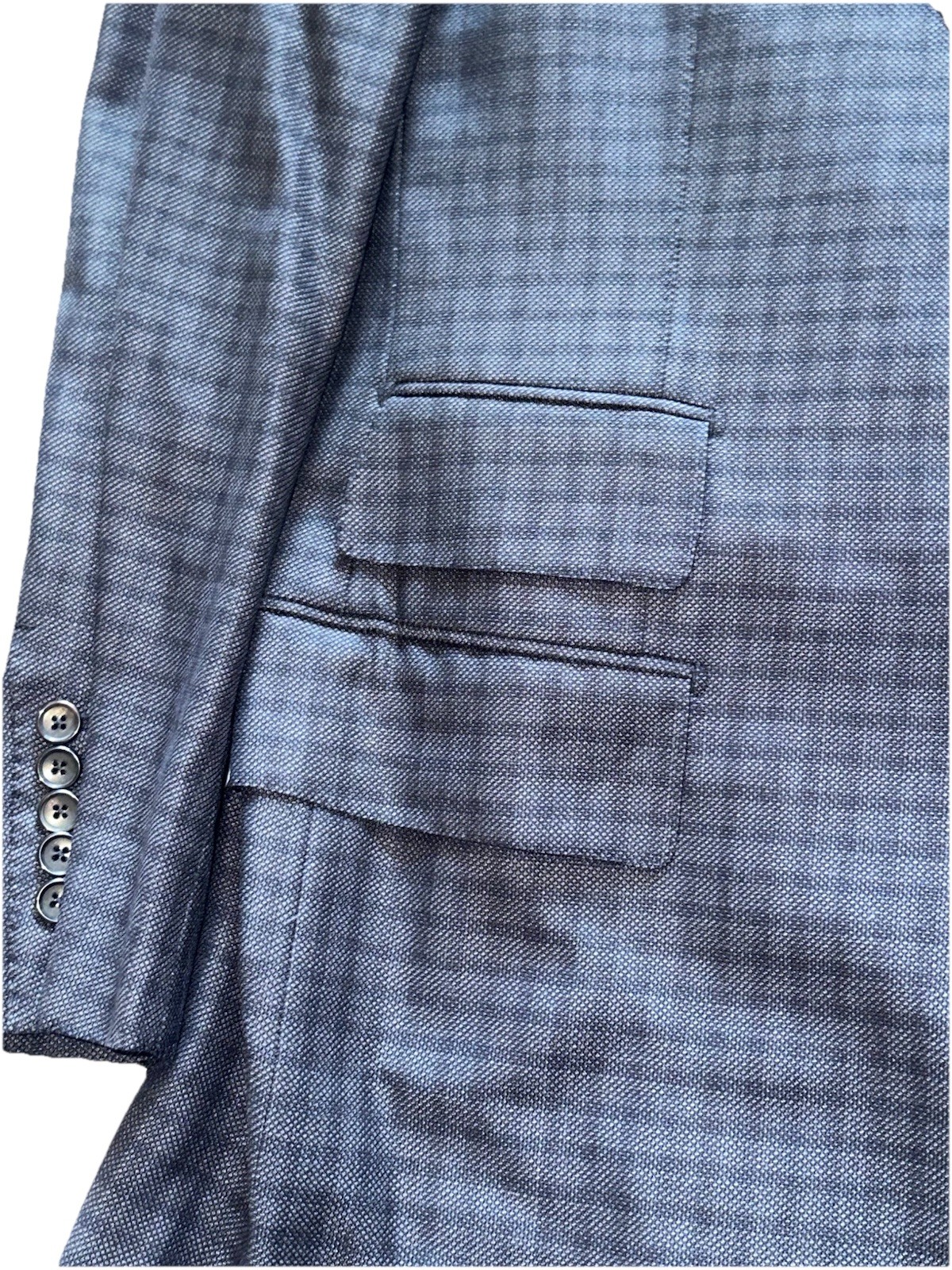 $4.8k NWT TOM FORD Grey Check 44R eu54 2 pc Windsor Wool Silk Mohair suit ITALY