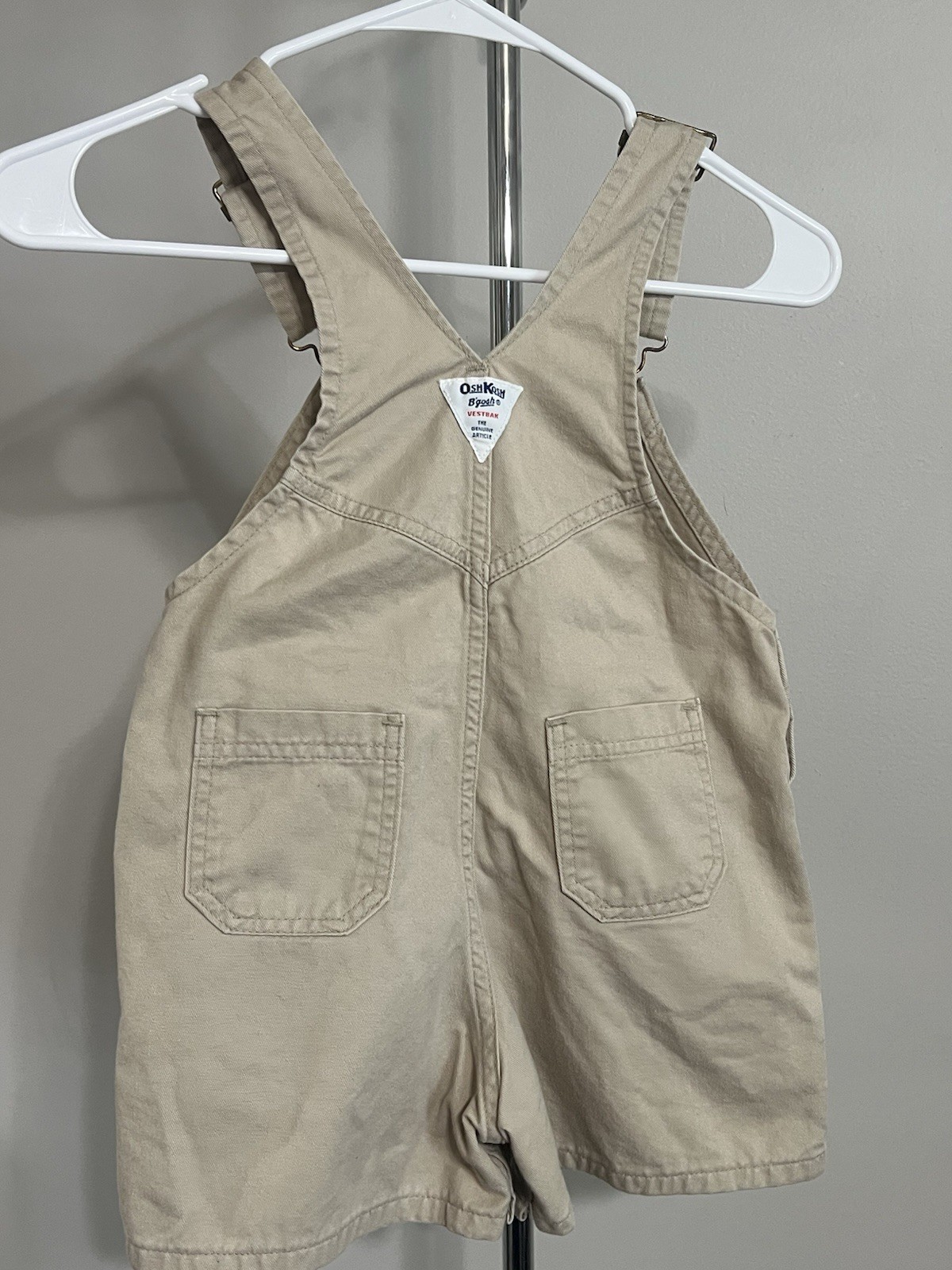 1990s Vintage Oshkosh B’Gosh Frog Field Trip Embroidered Shortalls Youth Sz 4T