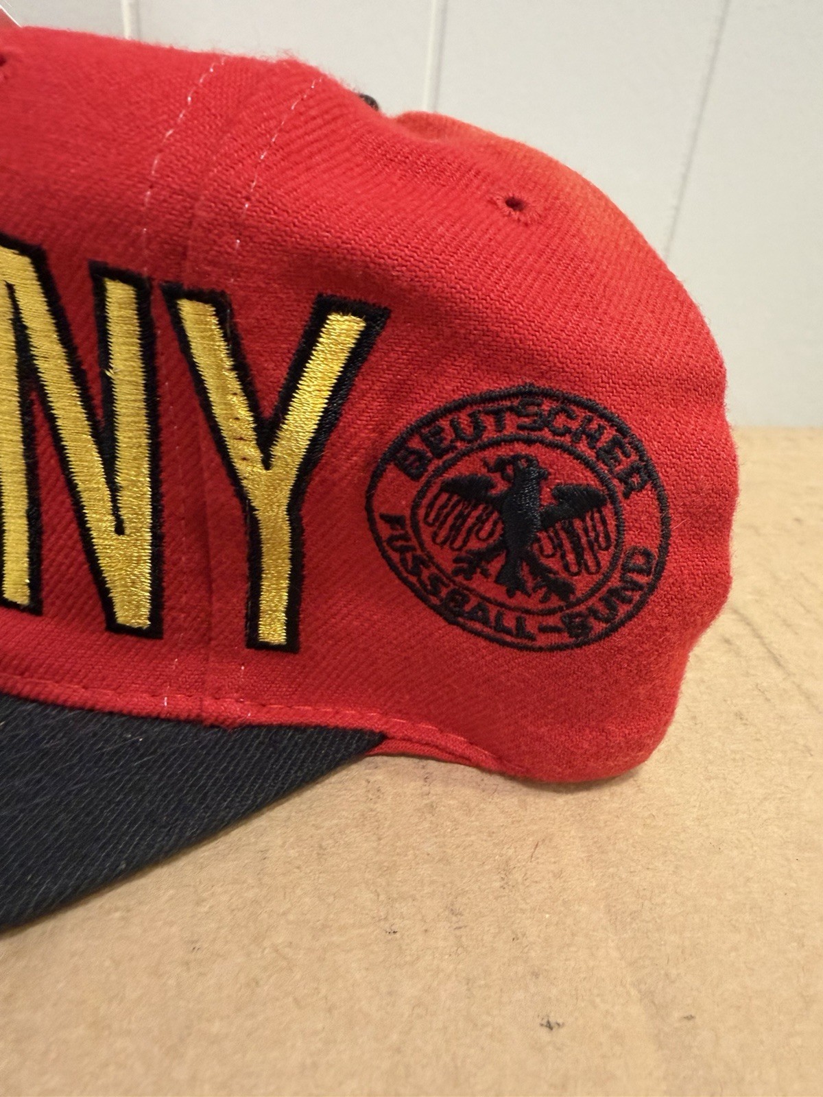 NEW Vintage 90s ADIDAS GERMANY Deutscher Fussball Bund Soccer Snapback NOS W Tag