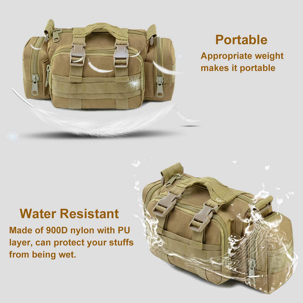 Tactical Waist Pack Deployment Bag Military Molle Waterproof Fanny Pouch