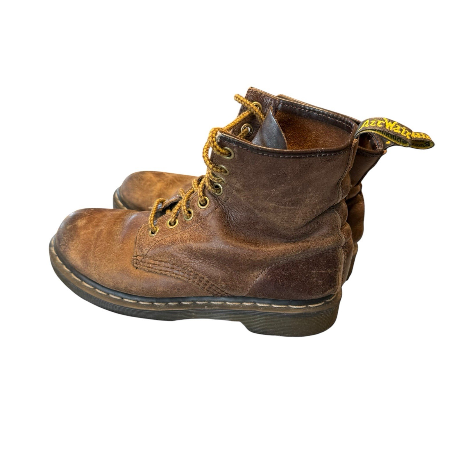 Dr Martens Womens Distressed Brown Leather Boots Size 7? (SEE DESCRIPTION)