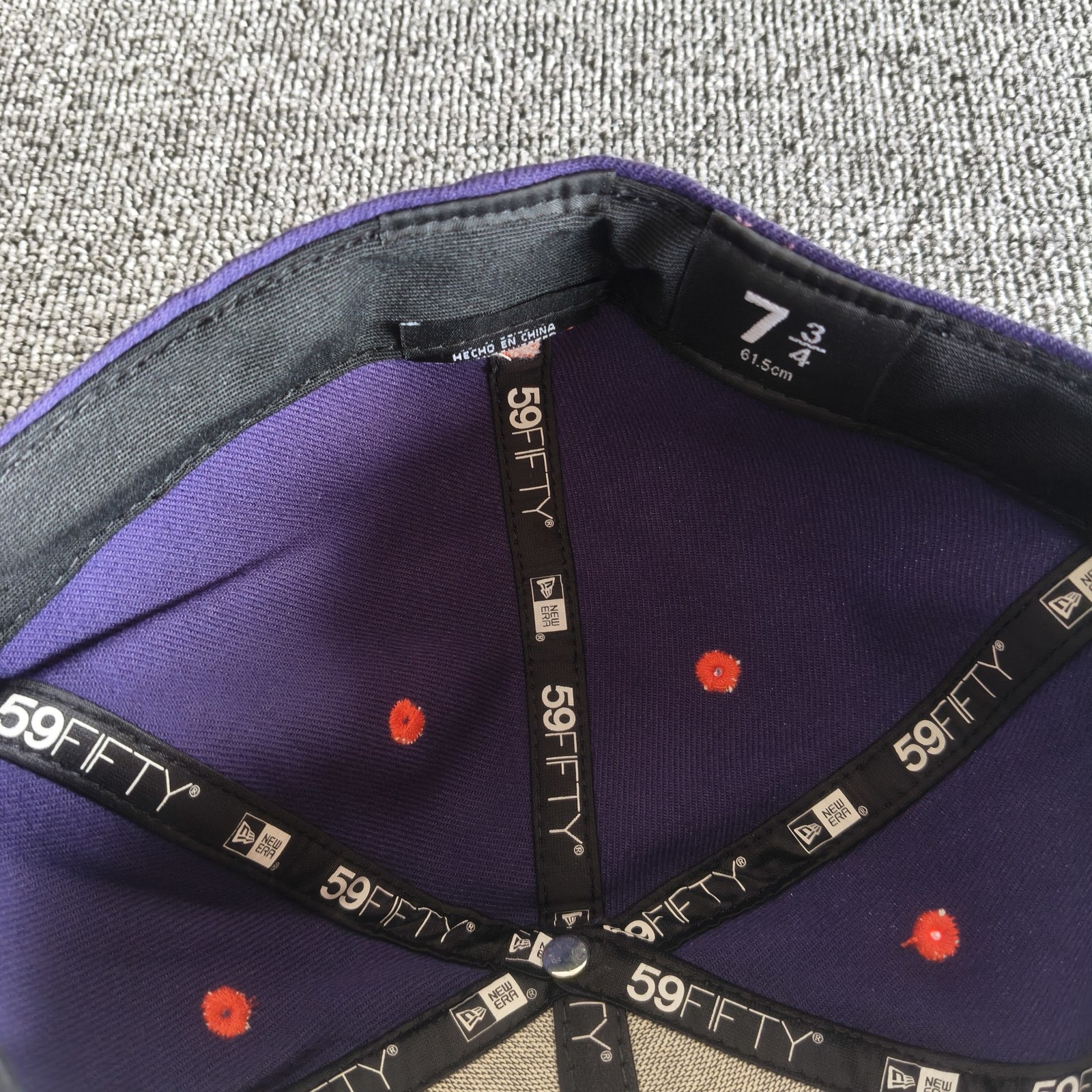 New Era Clemson Tigers 59FIFTY Fitted Purple Orange Hat 7 3 4