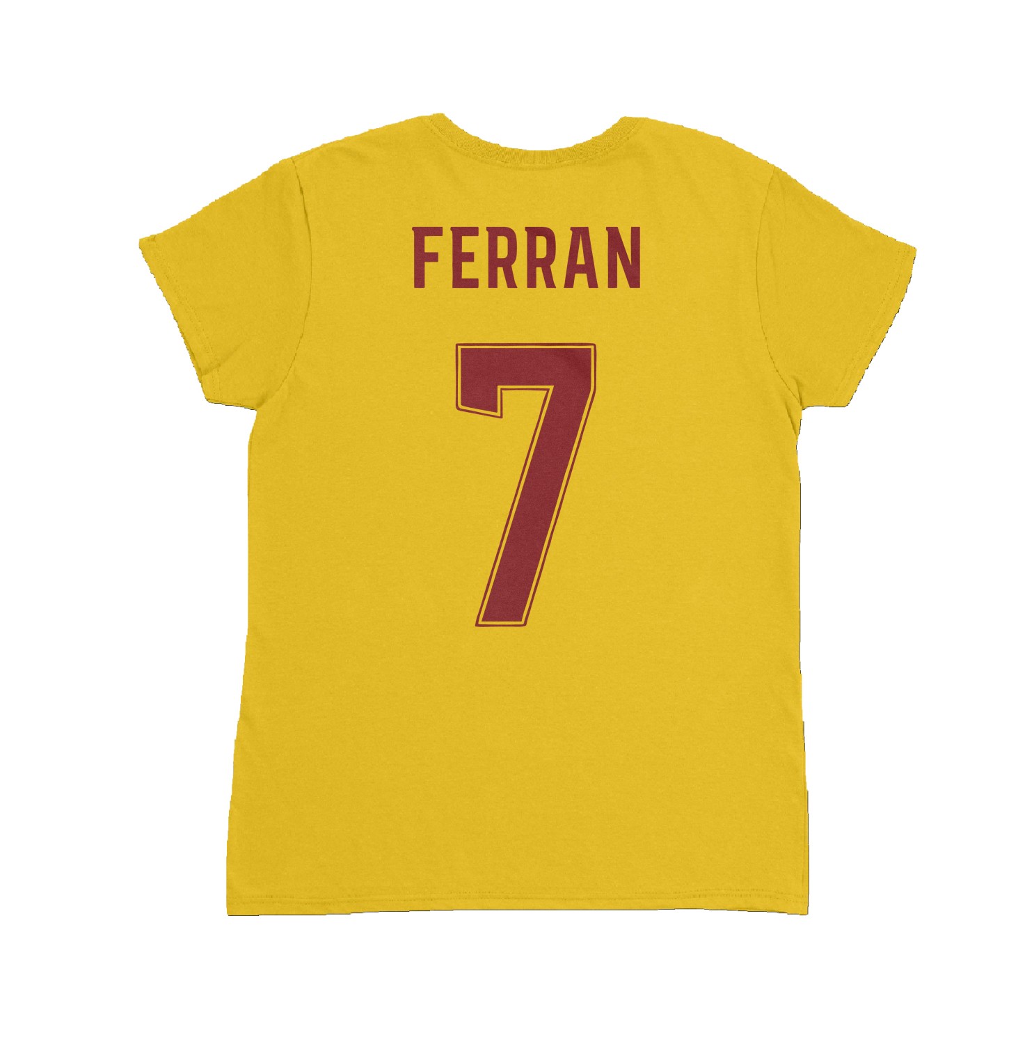 Spain Soccer Pride Ferran 7 Two-Sided Tribute Ladies’ Crewneck T-Shirt