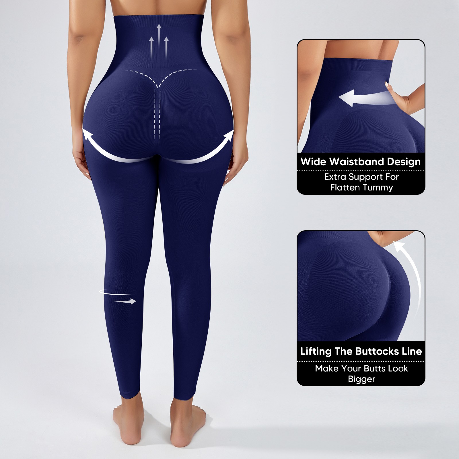 Slimming Anti Cellulite Compression Leggings High Waisted Tummy Control Pants