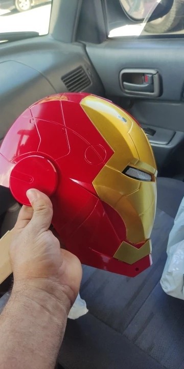 Iron Hero Electronic Helmet Wearable Auto Opening Mask LED Cosplay Adult