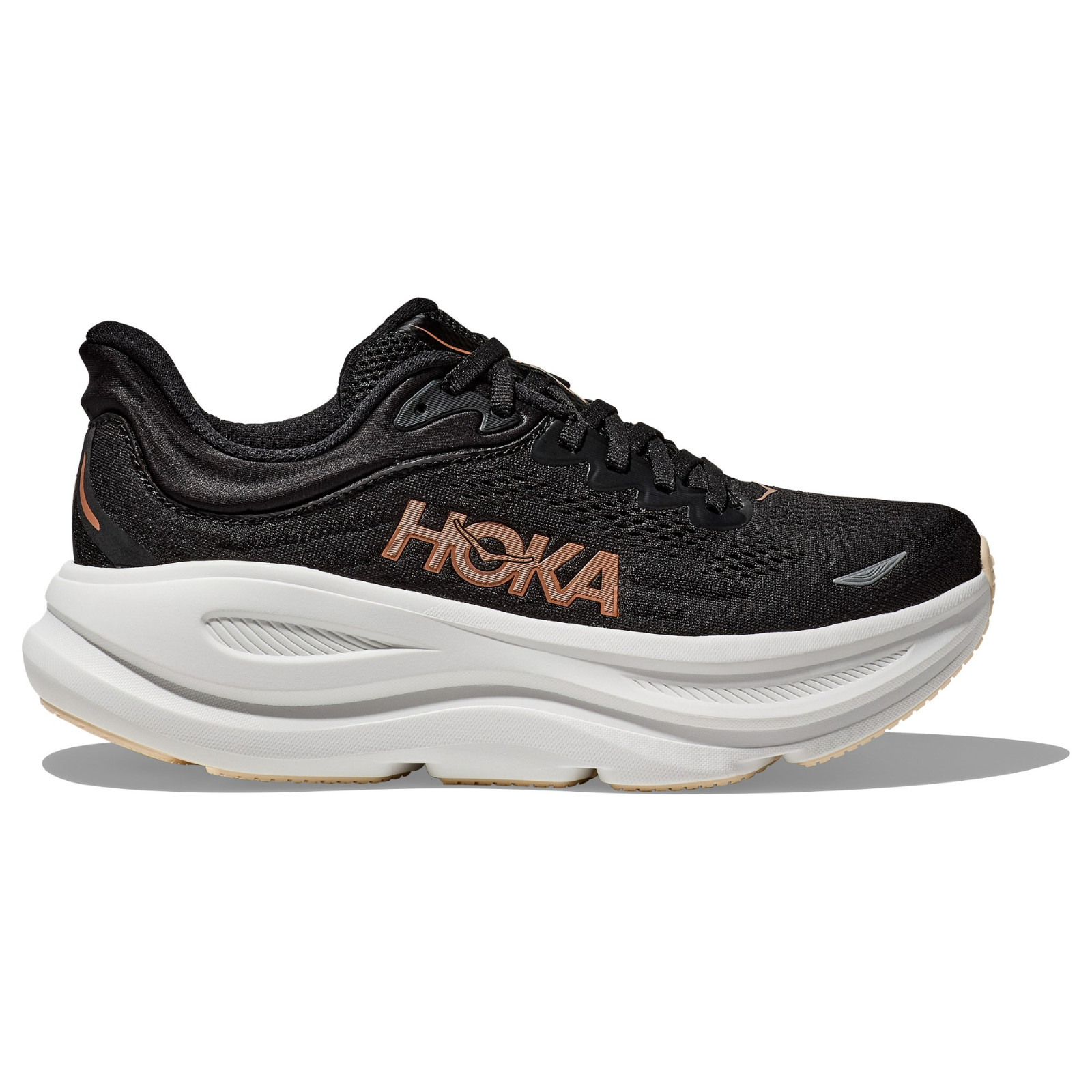 Hoka One One Bondi 9 1162012-BRGL Sneakers Women’s Black Rose Gold Running Shoes