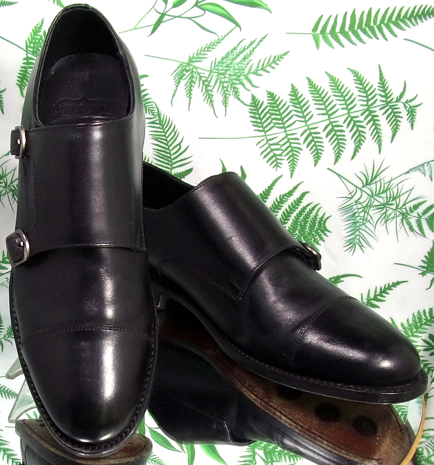 THURSDAY BOOT CO SAINT BLACK LEATHER DOUBLE MONK STRAP DRESS SHOES MENS SZ 8.5