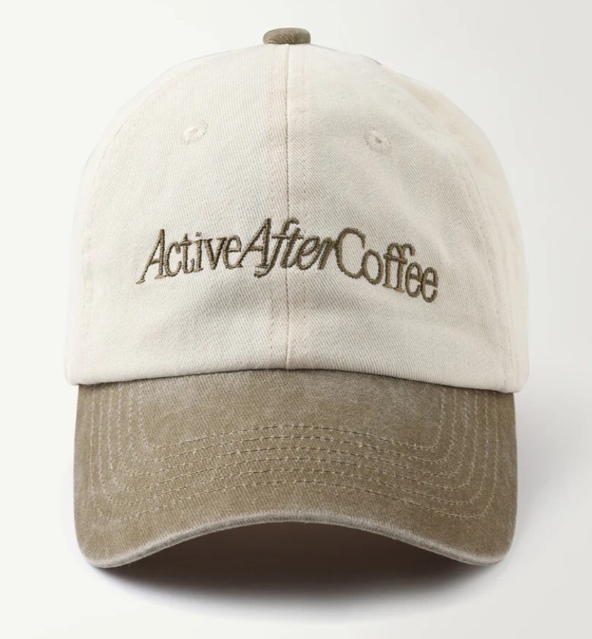 NEW Active After Coffee ‘Serif Logo’ 2-Tone Cap / Autumn Green / One Size