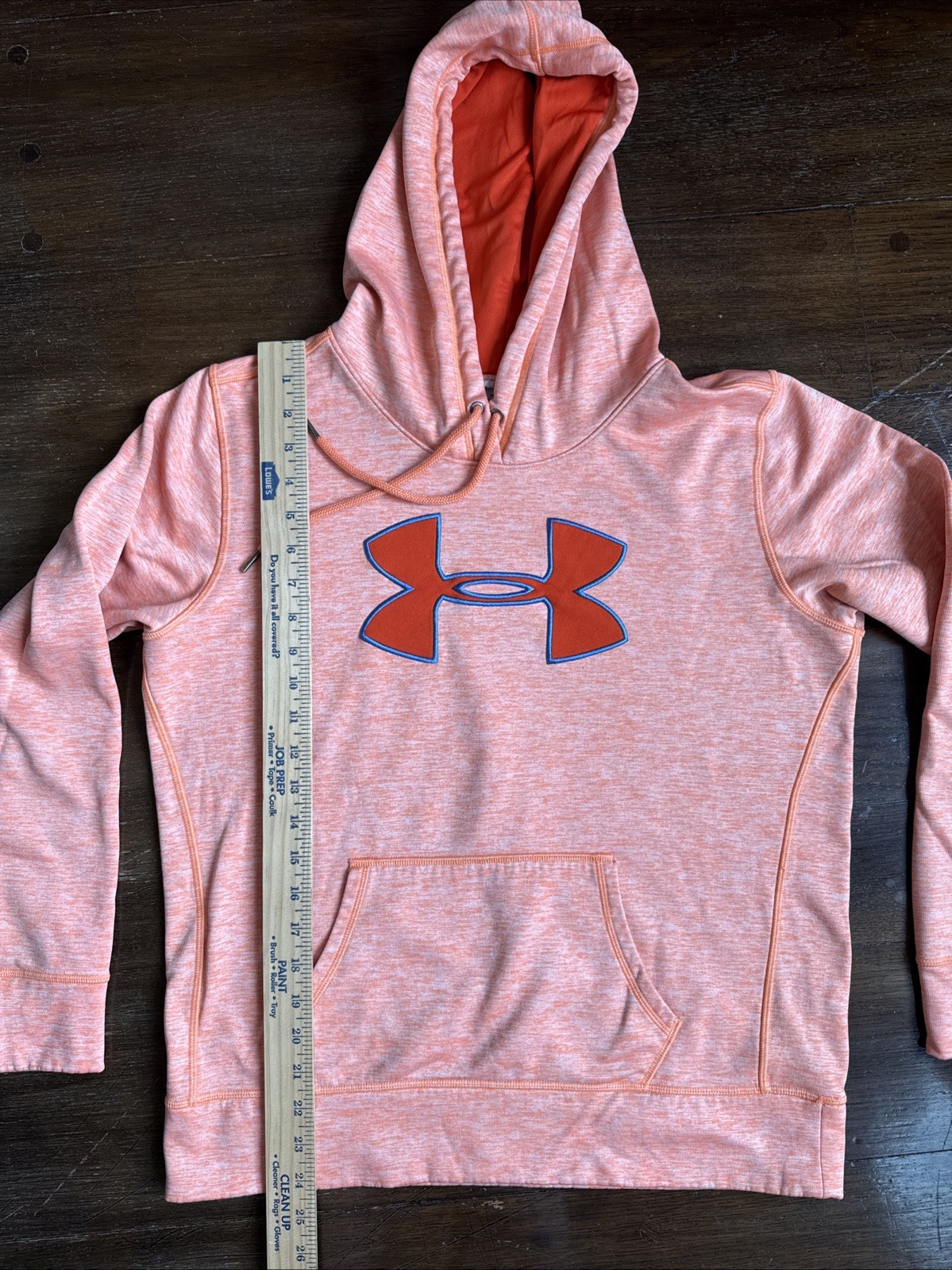 Under Armour UA Men’s Orange Sweatshirt Hoodie, small vs medium?