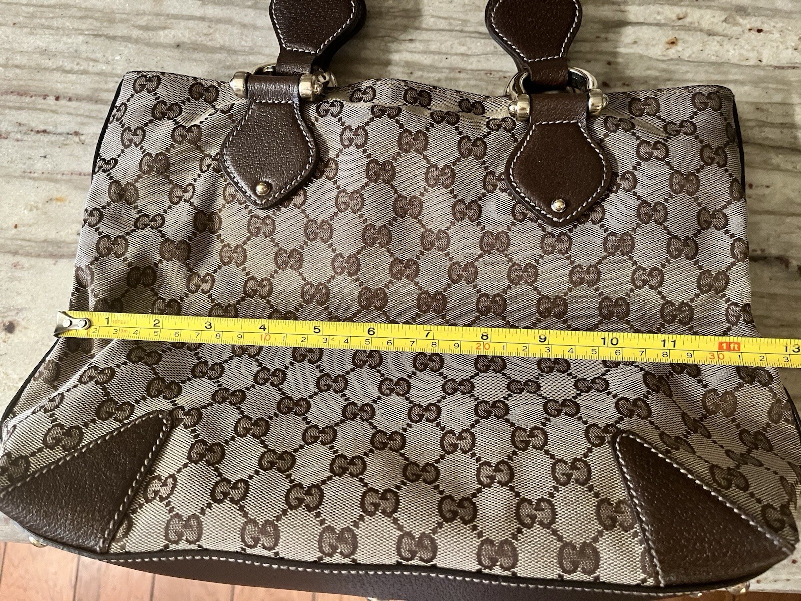 Authentic Small Gucci Canvas Abbey Tote